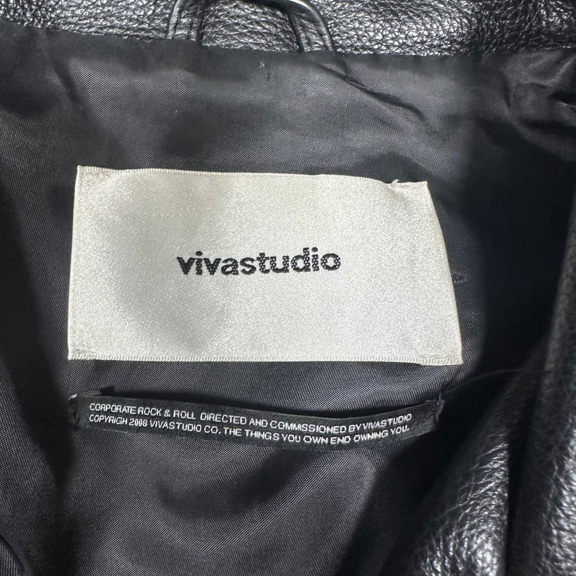 ✨ (바배) 비바스튜디오 가죽 라이더 자켓 상품이미지3