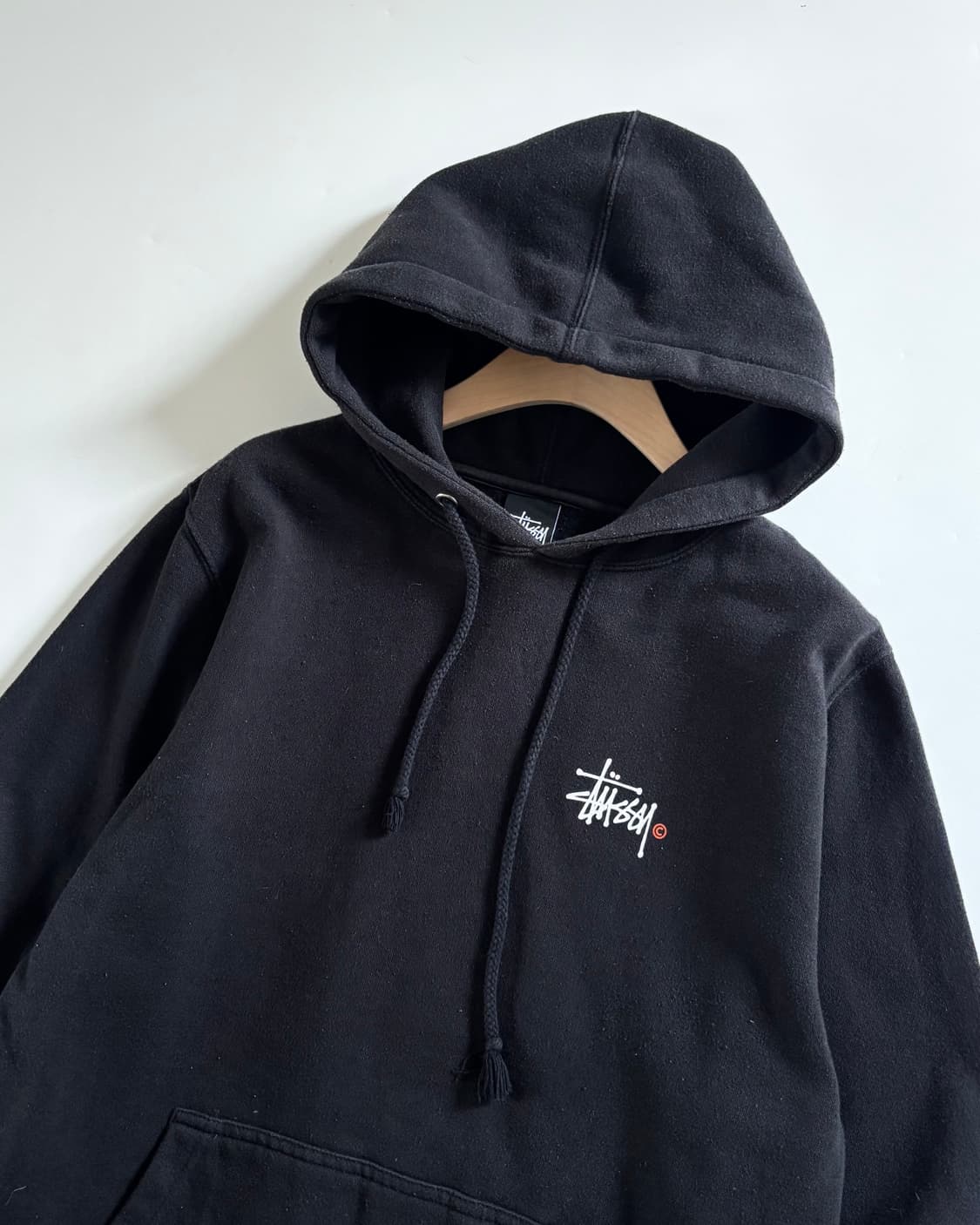 Stussy 스투시 빅스탁로고 블랙컬러 후드티 상품이미지4
