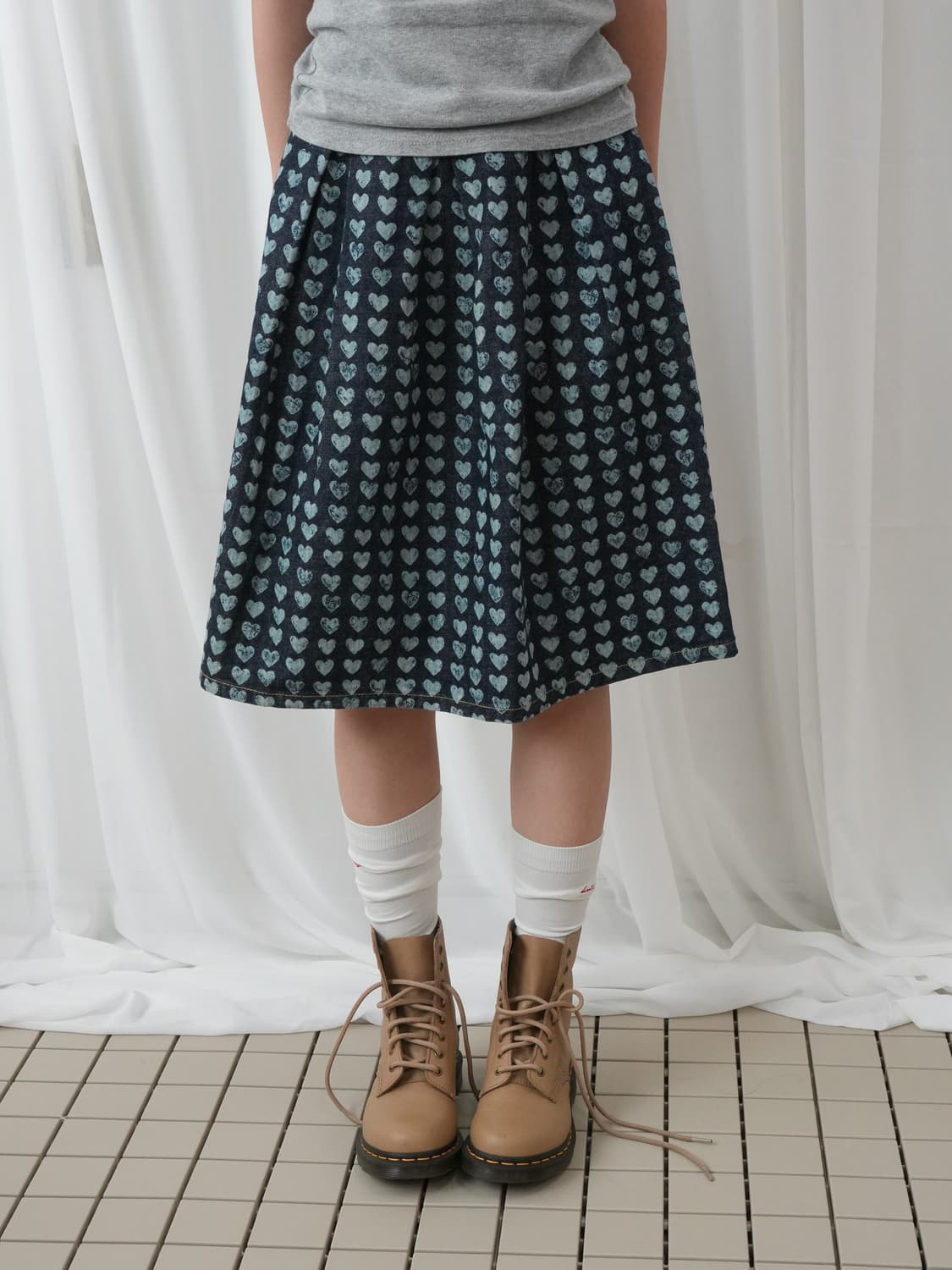 Ozone Community Heart Denim Skirt (25) 상품이미지5