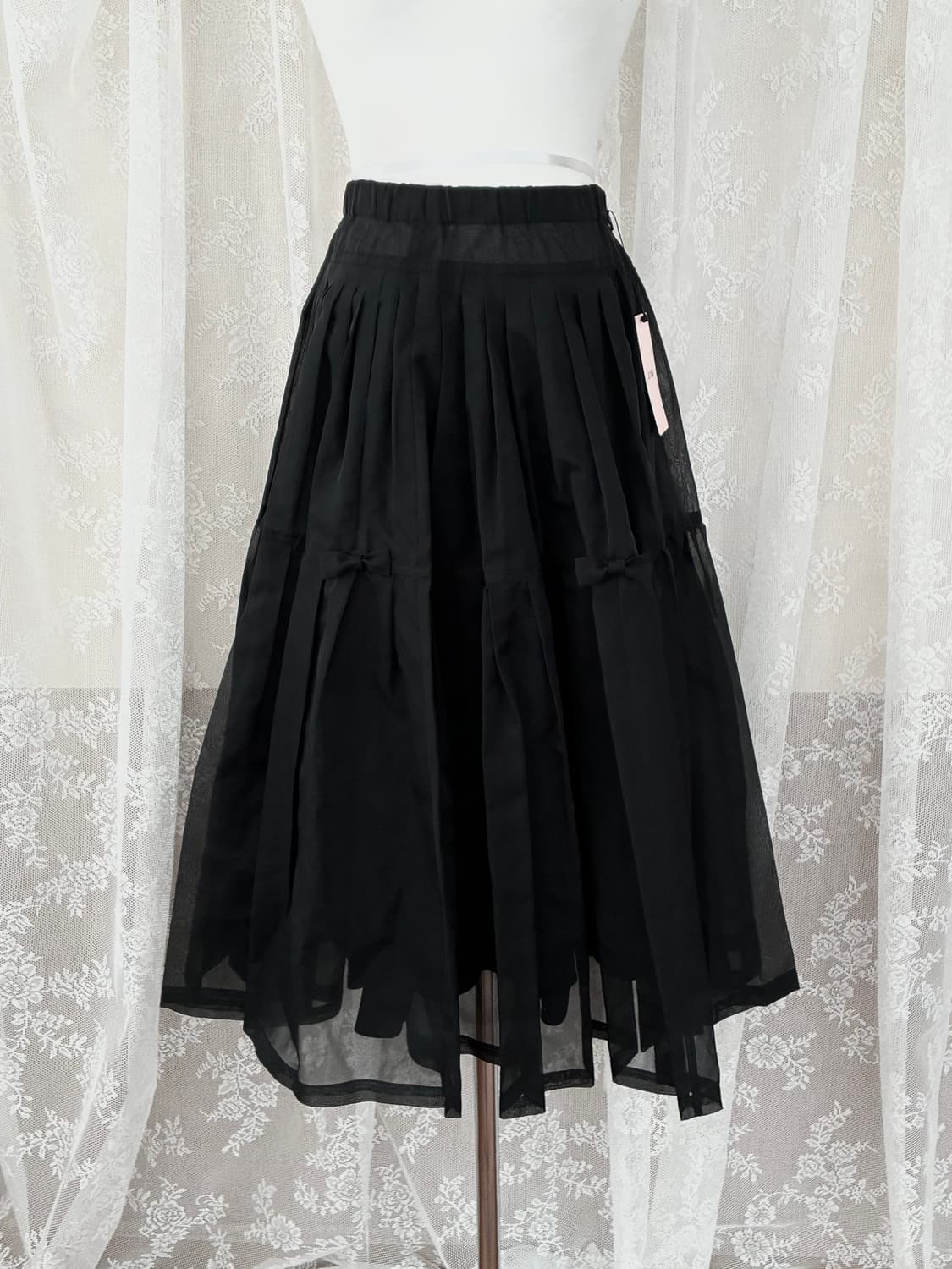 S) 새상품 지요 JIYO 오간자 앙투아네트 스커트 블랙 상품이미지1