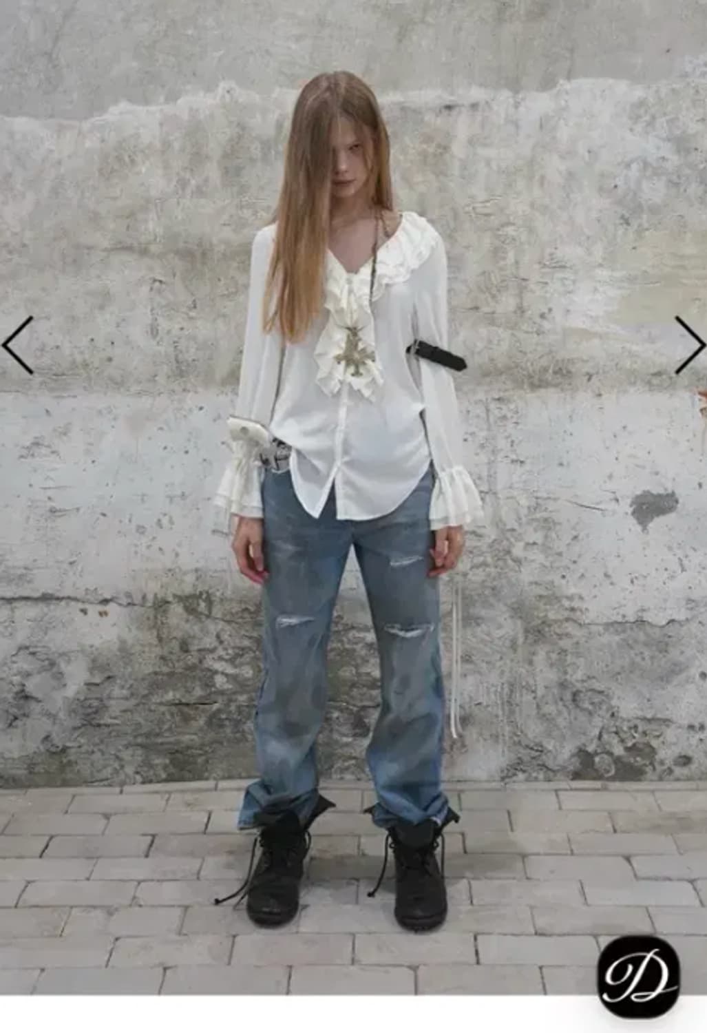 m)데어드 데미지 워싱 데님 팬츠 상품이미지2