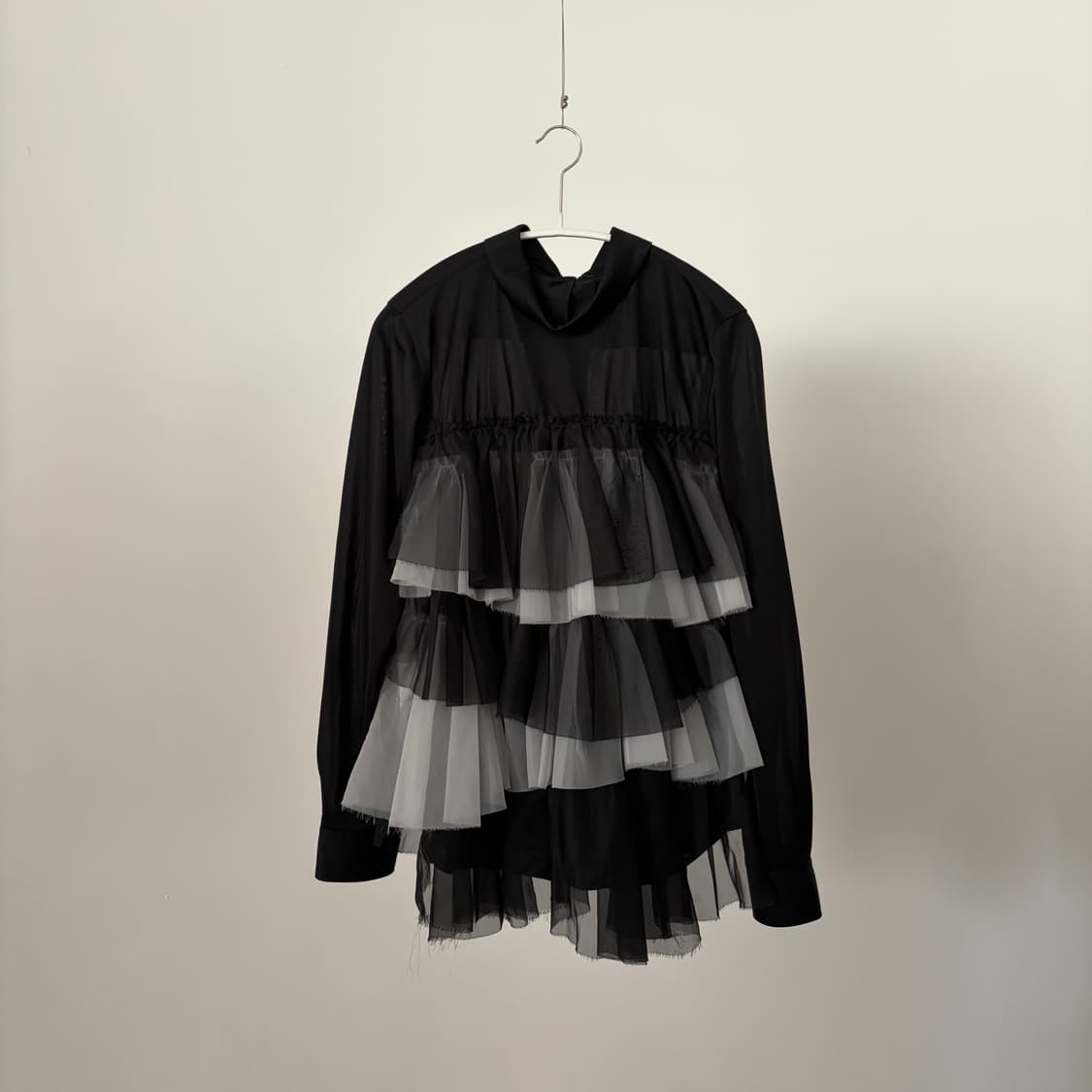 2way Tulle Layer Blouse 상품이미지1