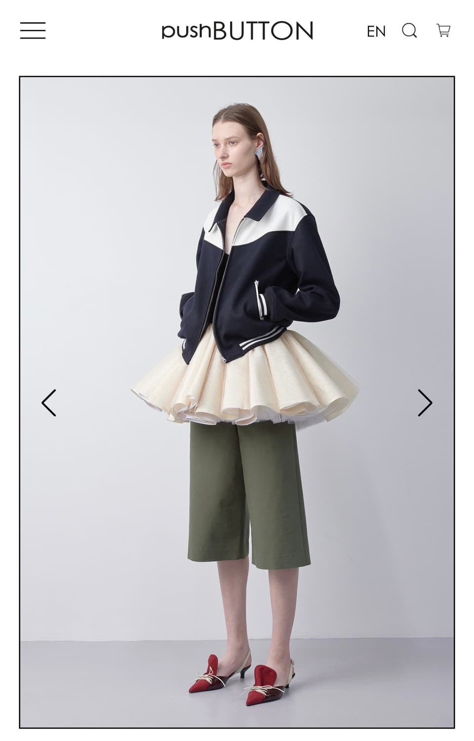 푸시버튼 PF22 COLOR BLOCK BACK LOGO 자켓 상품이미지3