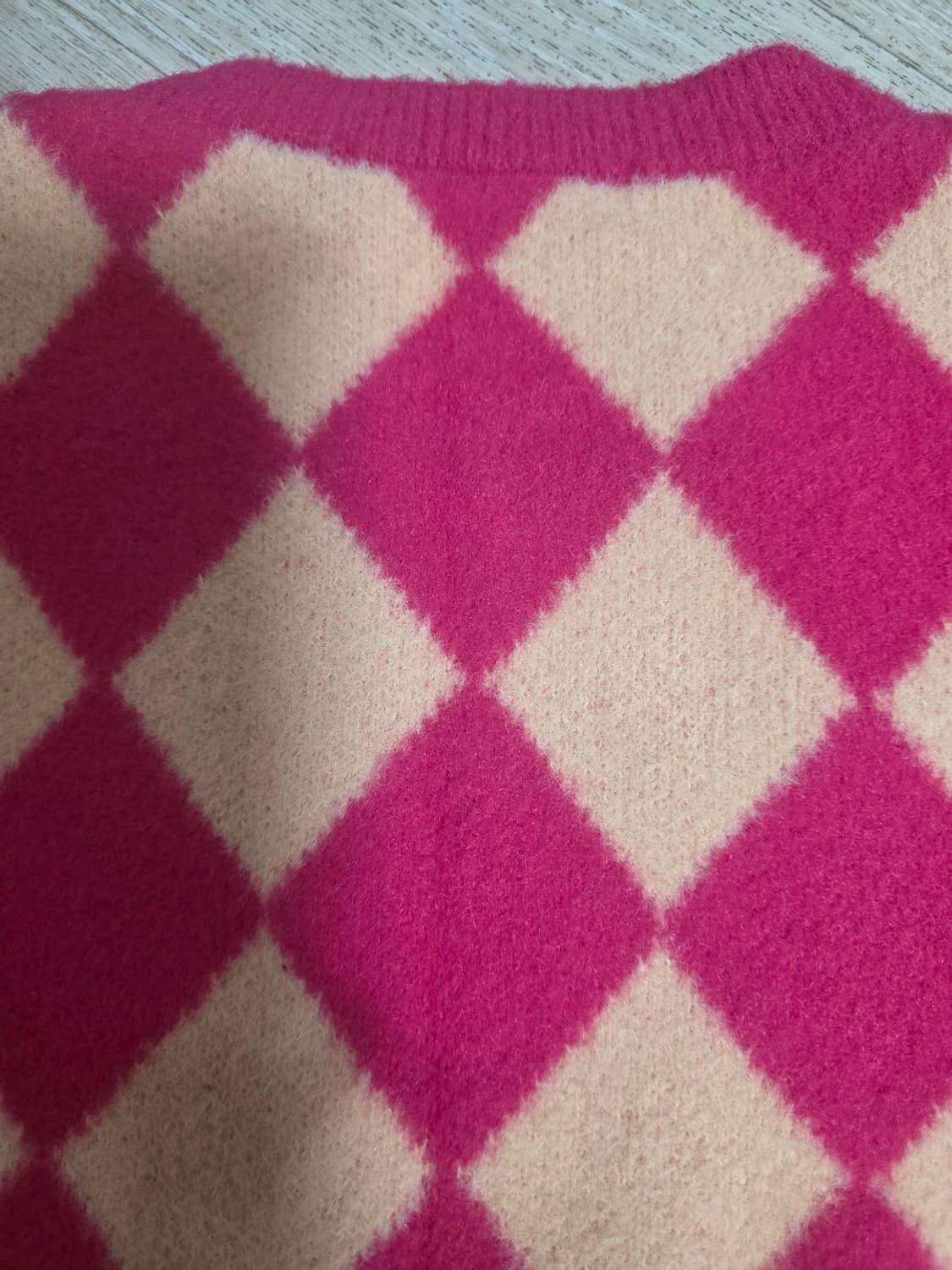 자라 아가일 크롭 니트 스웨터 S 상품이미지8