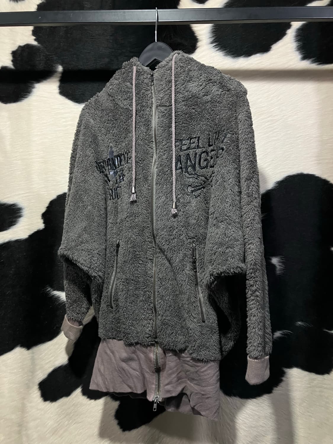 Ghost of Harlem 투웨이 브라운 퍼 후드집업 상품이미지2