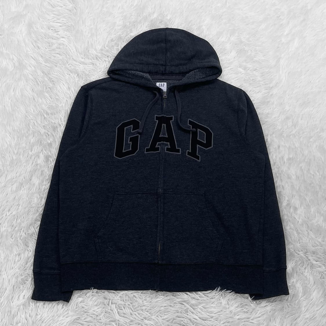 갭 Gap 스펠 로고 후드집업 차콜 상품이미지2