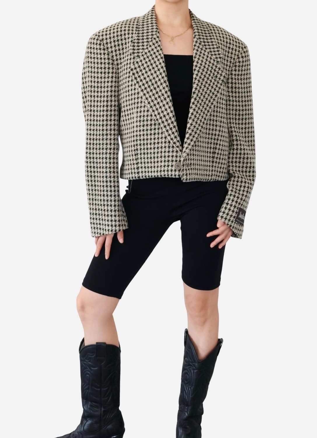 Armani Houndstooth Cropped Blazer 상품이미지2