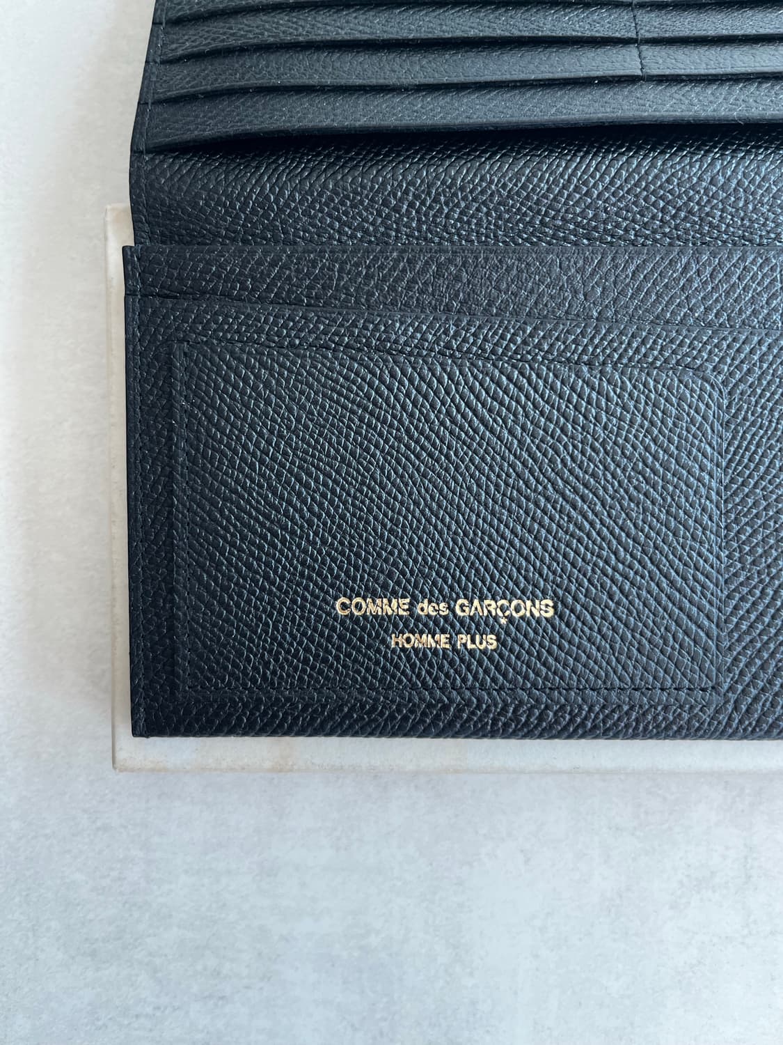 꼼데가르송 옴므 로고 레더 장지갑 상품이미지3
