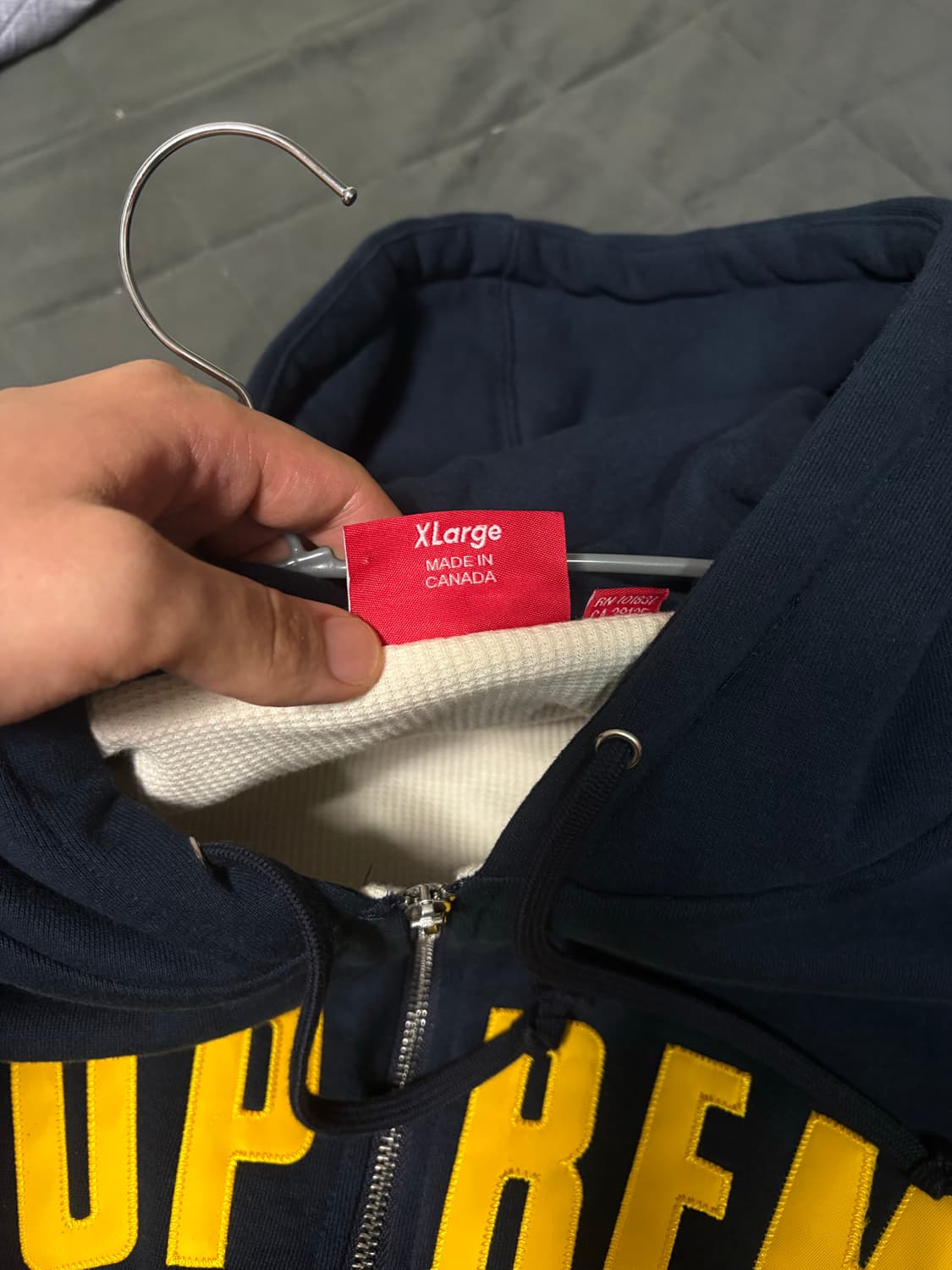 슈프림 아치로고 써멀 후드집업 상품이미지2