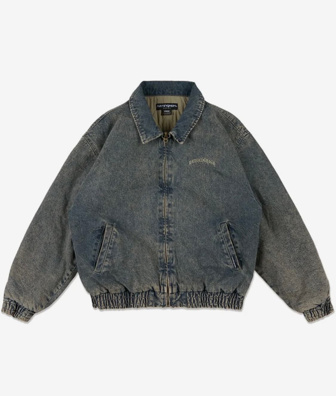 정가 19만원 러닝하이 바시티 로고 워시드 데님 점퍼 베이지 상품이미지7