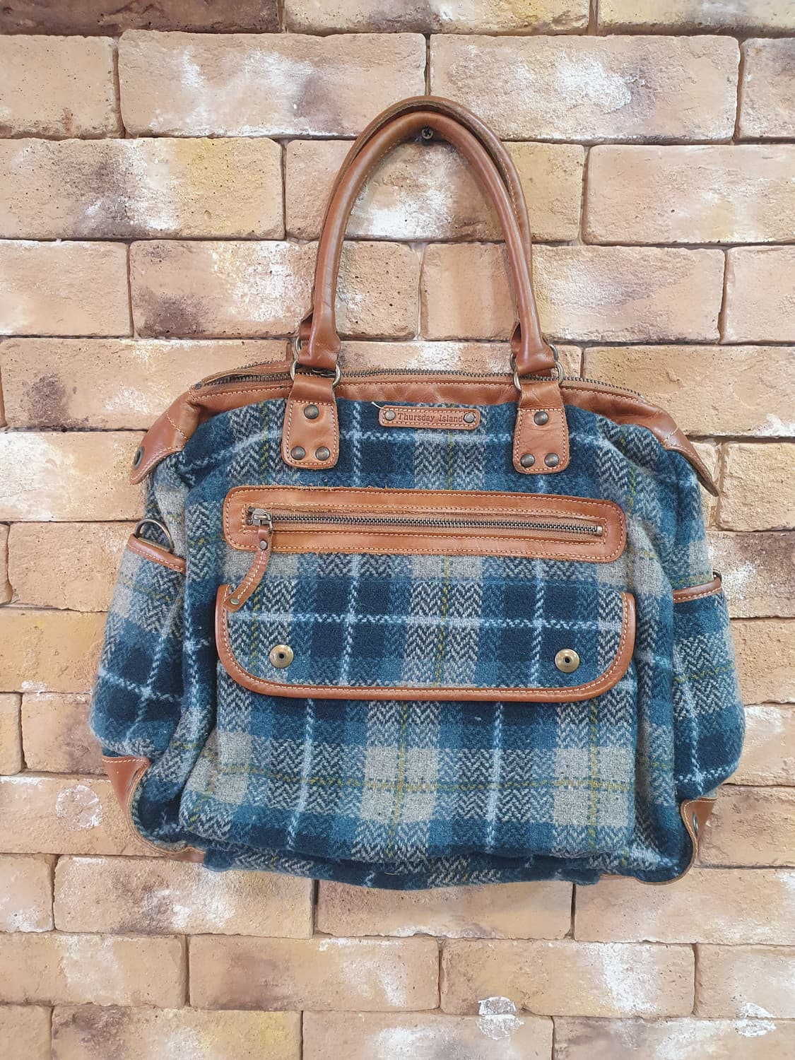 Thursday Island 체크 토트백 상품이미지1