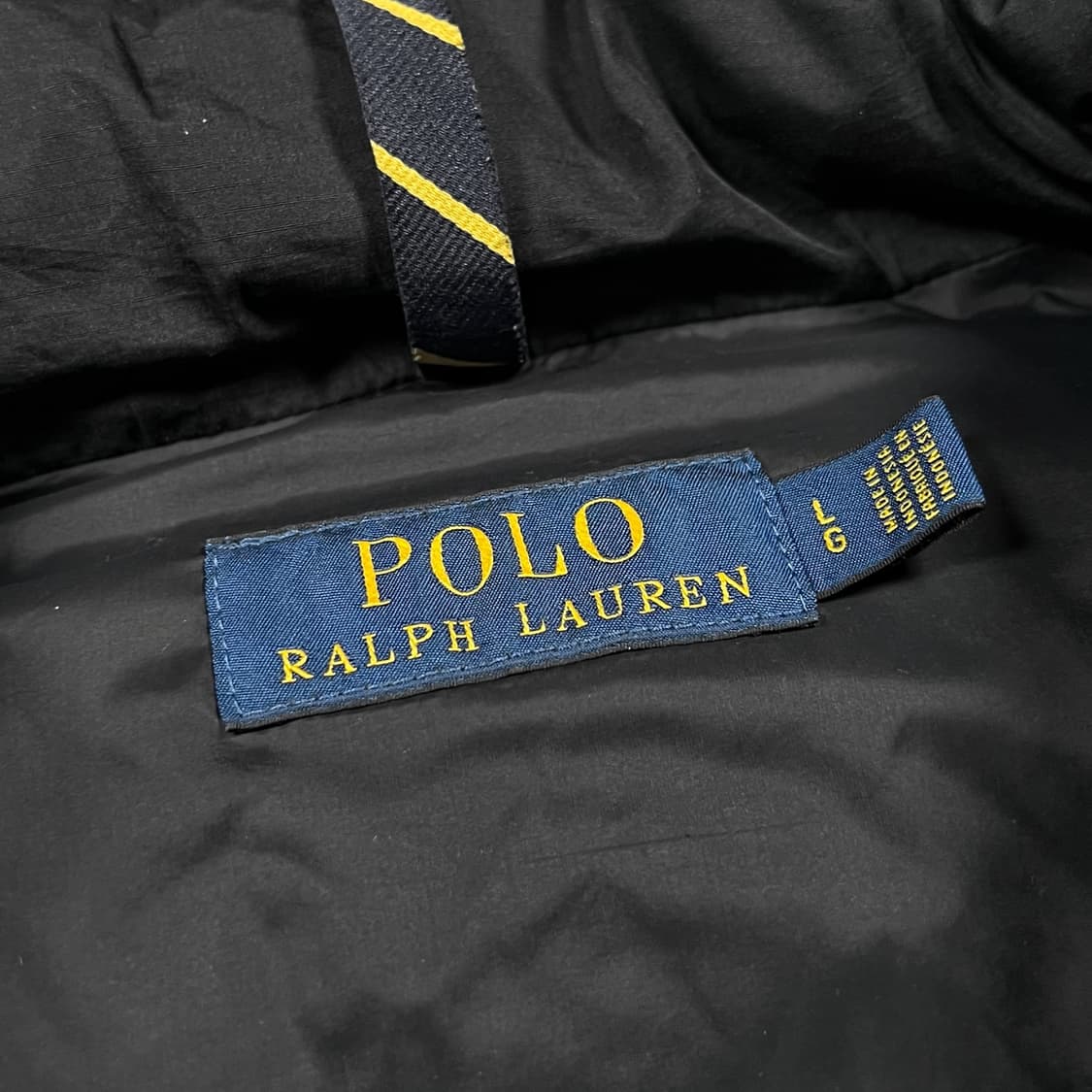 폴로 투웨이 베이지 고햄 덕다운 패딩 자켓 상품이미지8