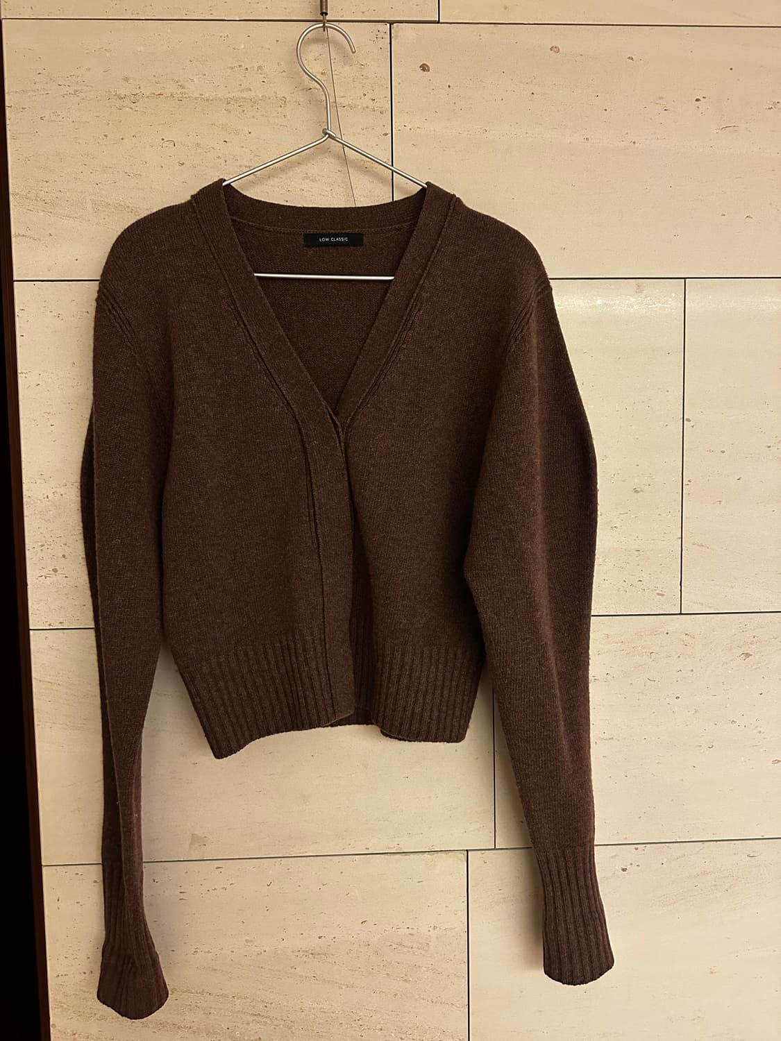 (원가 35.8)로우클래식 브라운 울 가디건 상품이미지2