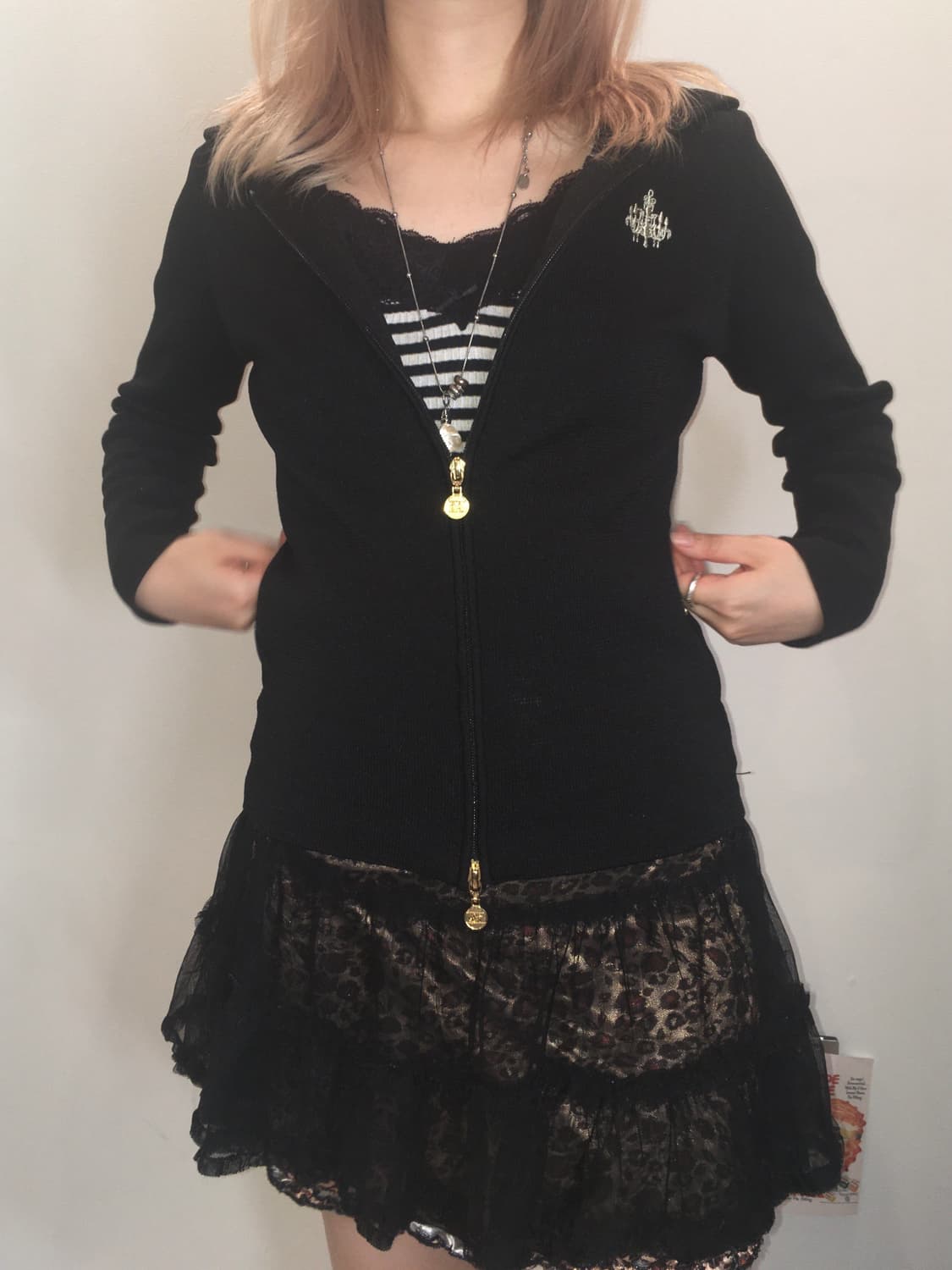 jpn vintage dark punk handwork hood zipu 상품이미지6