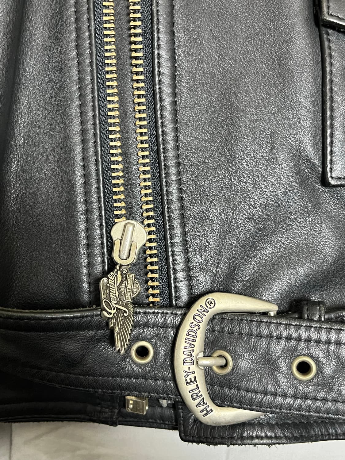 할리데이비슨 블랙 가죽 라이더 자켓 XL 상품이미지5