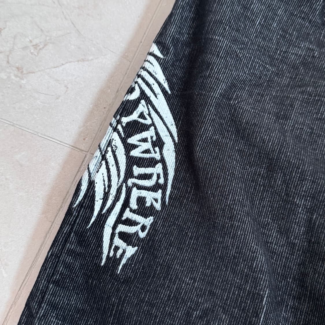 punk lettering detailed pants 상품이미지4