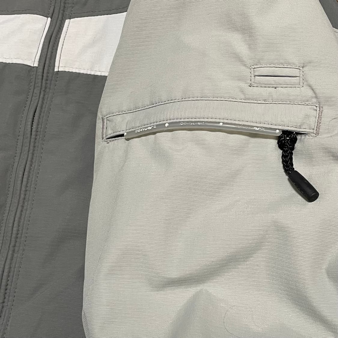 [L] 컬럼비아 컨버트 후드 바람막이 점퍼 화이트 그레이 상품이미지3