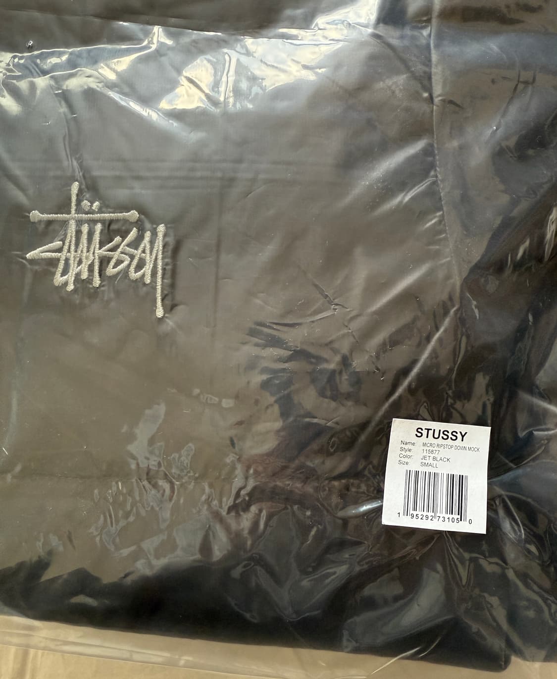 스투시 다운 자켓 블랙 스몰 사이즈 상품이미지2