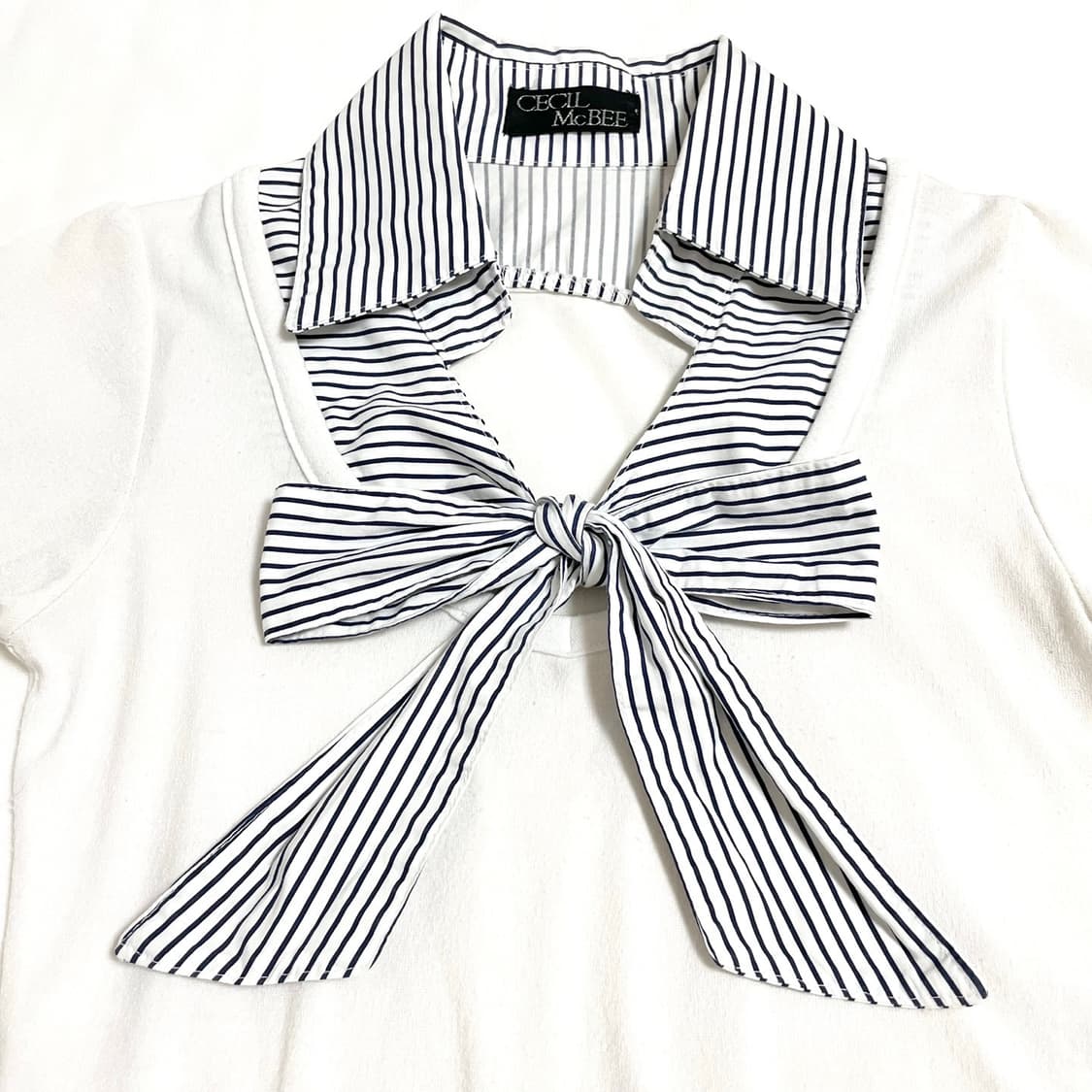 Cecli mcbee 세실맥비 오네갸루 빅리본 딱붙 로걀탑 갸루히메 상품이미지5