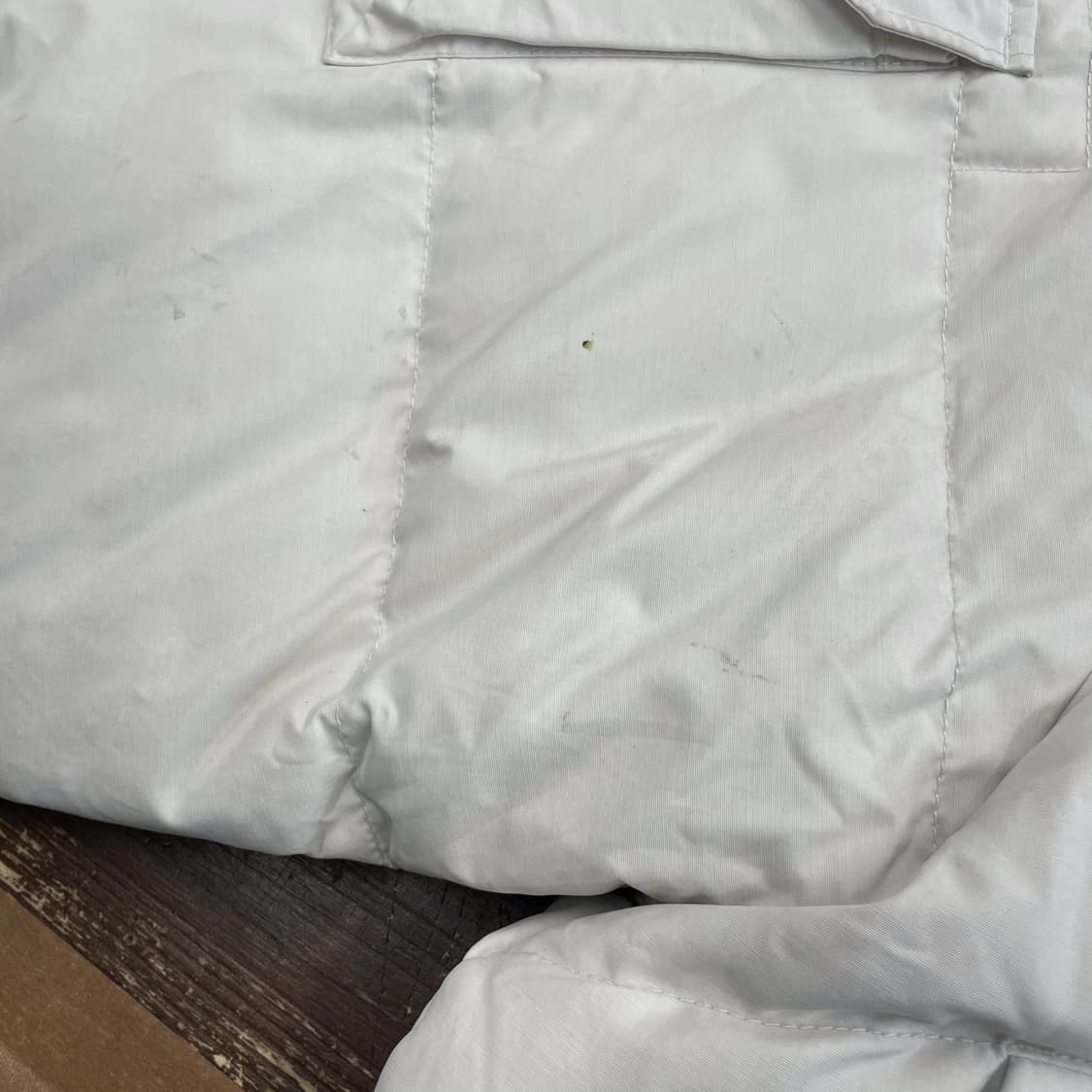 90s 폴로 스포츠 후드 내장 다운 푸퍼 화이트 패딩 자켓 N203 상품이미지8