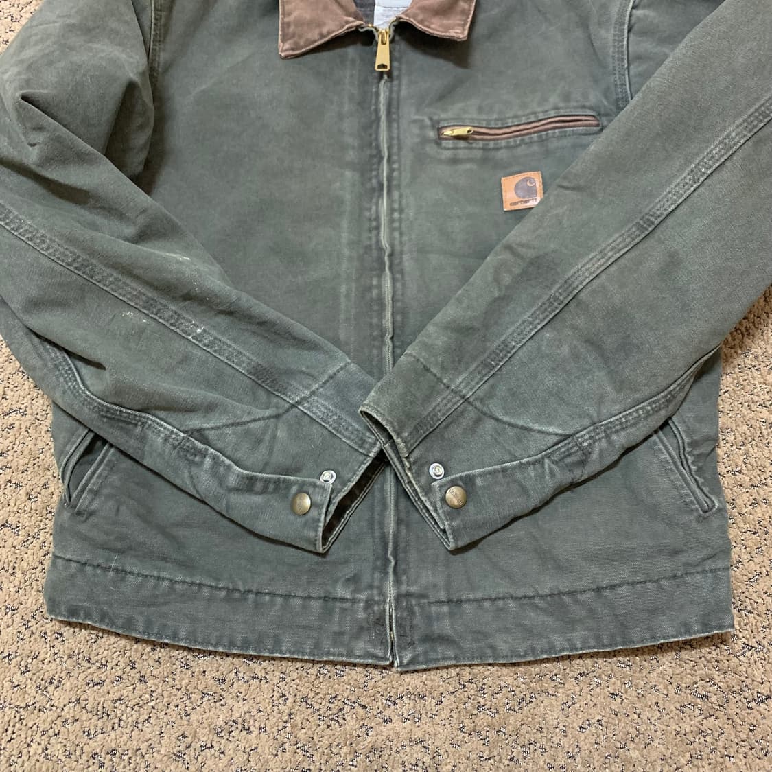 칼하트 디트로이트 자켓 j97 MOS 모스그린 (S) 상품이미지3