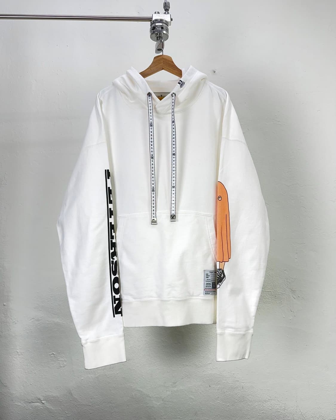 미하라 야스히로 피터슨 프린티드 후드 화이트 상품이미지1