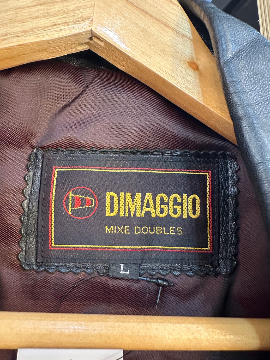 Dimaggio 블랙 가죽 하프 자켓 상품이미지3