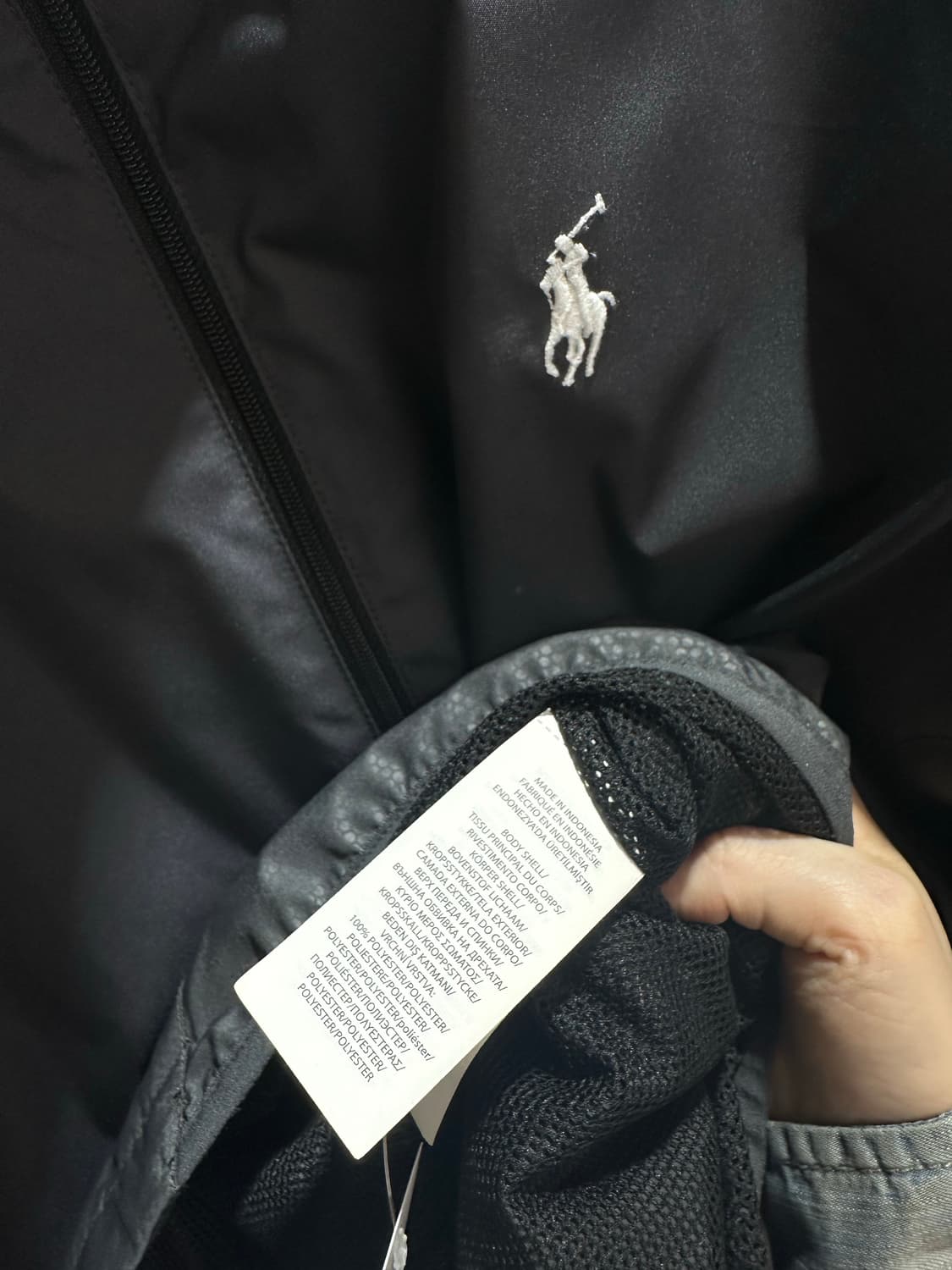 M 폴로랄프로렌 자수로고 나일론 딥그레이 바람막이 상품이미지5