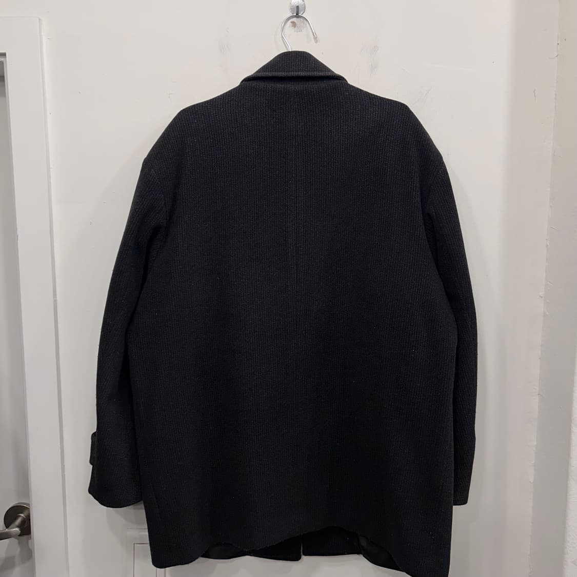 입생로랑 울 헤링본 히든버튼 하프코트 상품이미지6