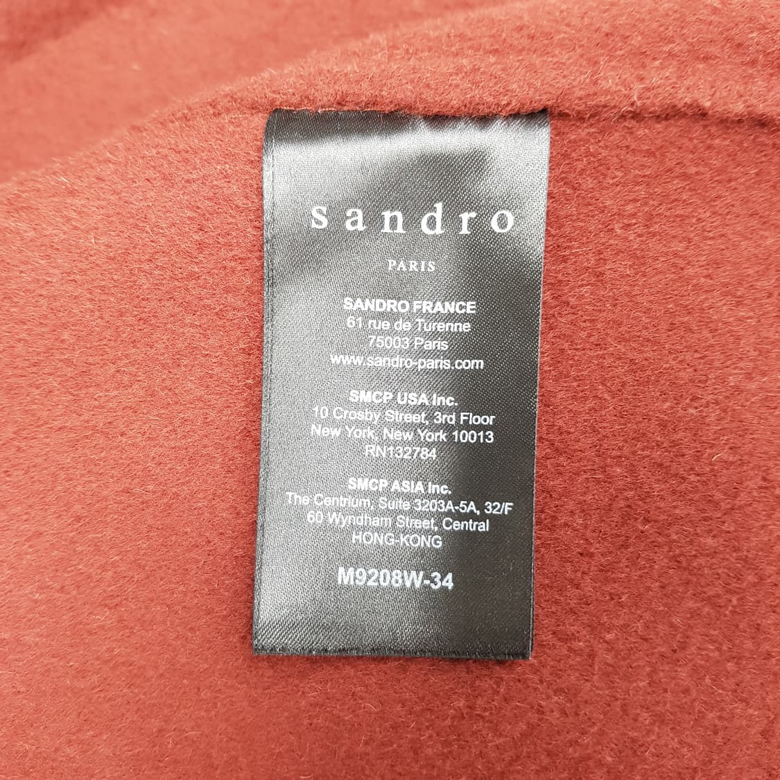 산드로 SANDRO 캐시미어 블렌드 싱글 코트 L사이즈 상품이미지7