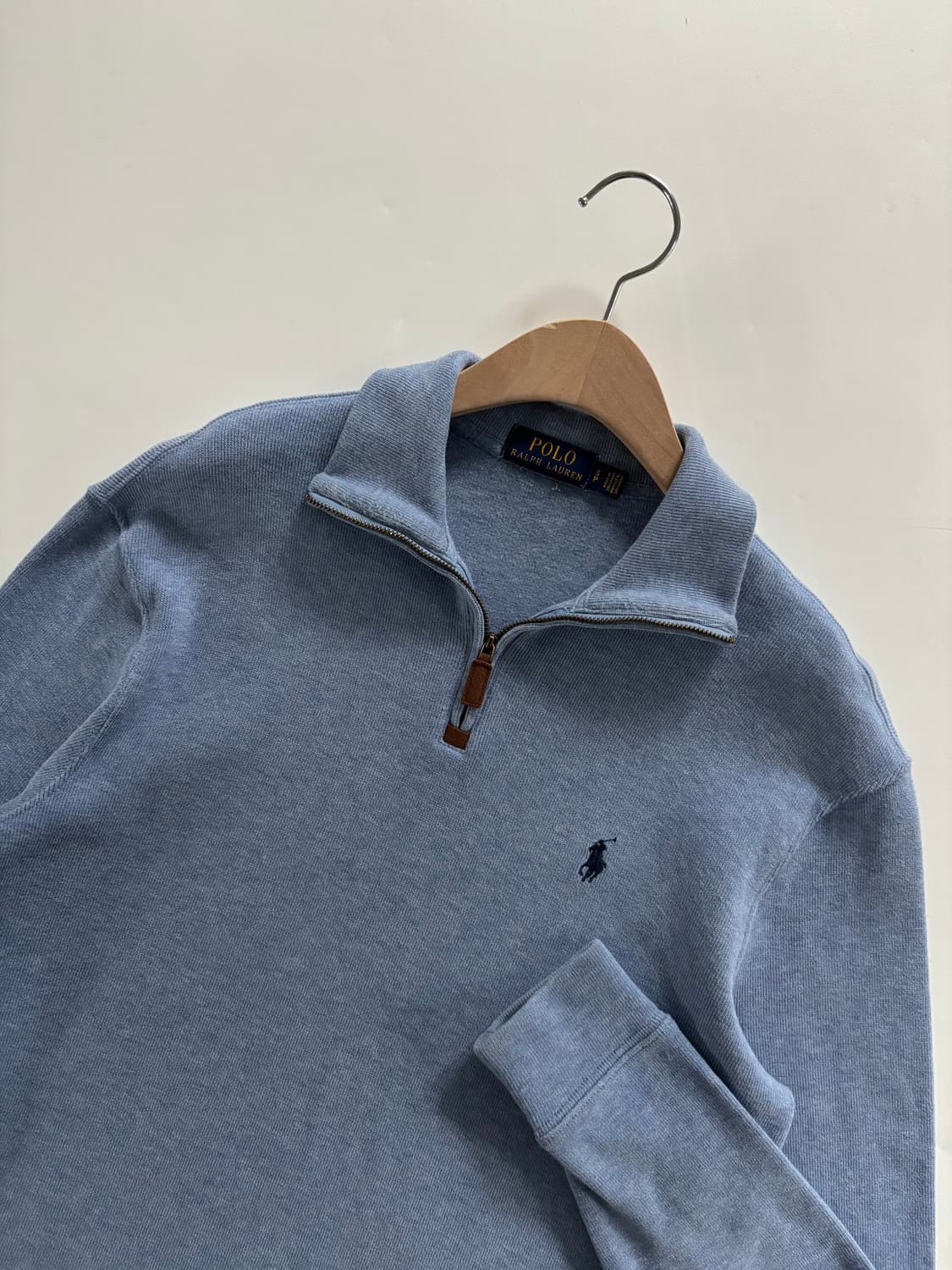 Polo 폴로 랄프로렌 신형 스카이블루 컬러 코튼 하프집업 상품이미지3