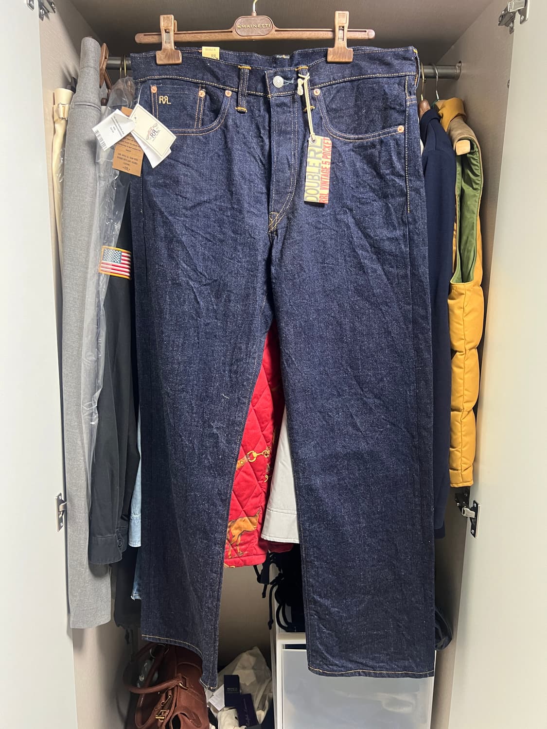 더블알엘 RRL 빈티지5포켓 셀비지진 새제품 32/32 국내매장 구매 상품이미지1