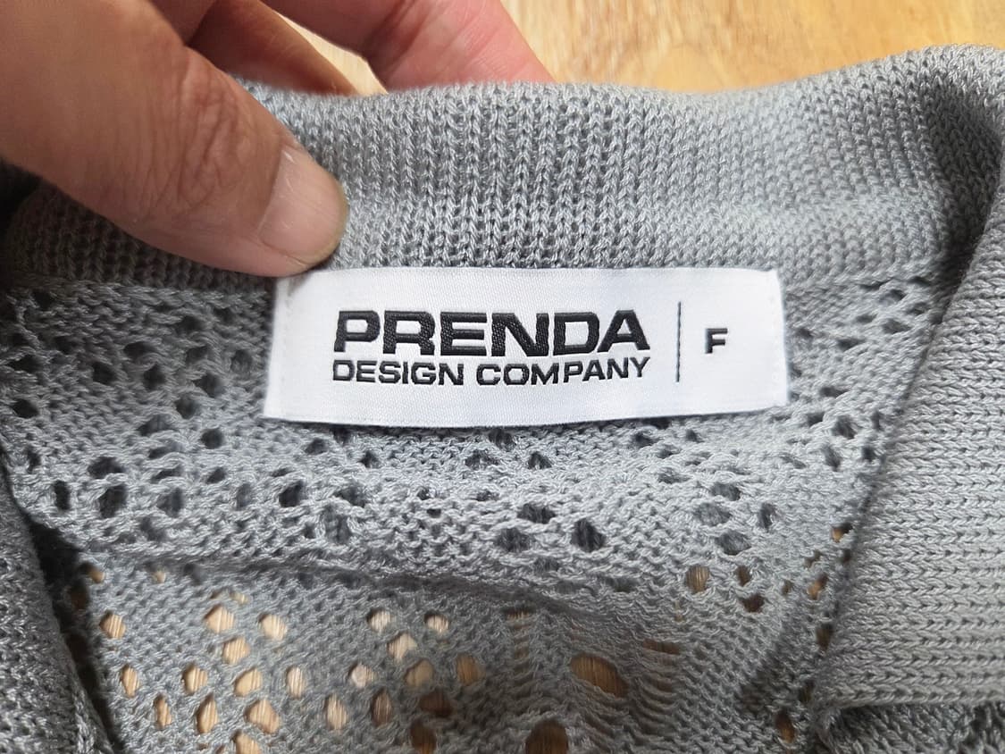 프렌다(PRENDA) 펀칭 네트 니트가디건 55-66 상품이미지7