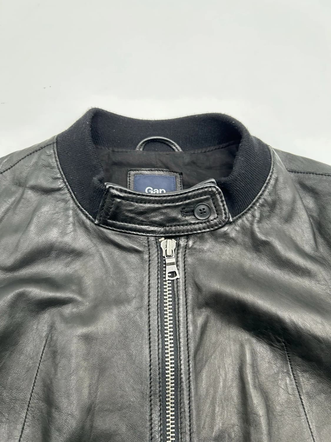 올드 갭 빈티지 블랙 레더 모토 자켓 상품이미지2