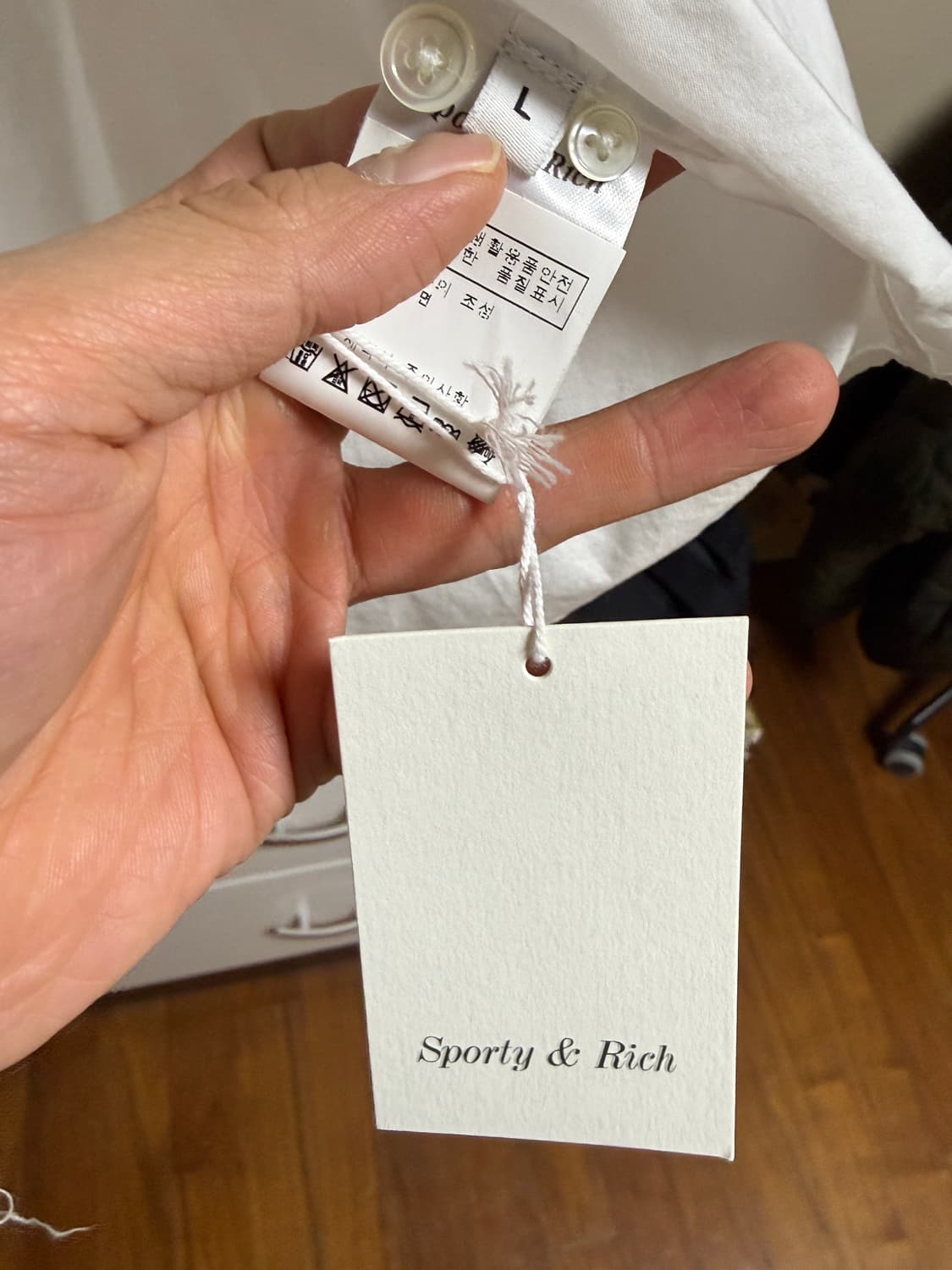 스포티앤리치 화이트셔츠 L  상품이미지4