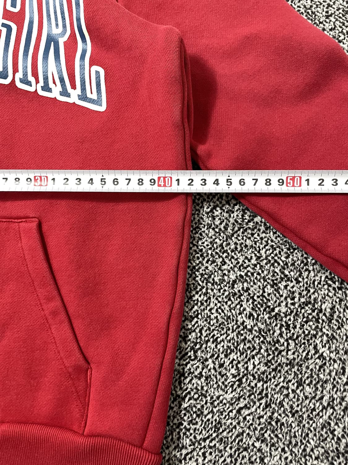 빈티지9. 라코스테 테니스걸 로고프린트 후드집업 후드 티셔츠 레드 상품이미지4