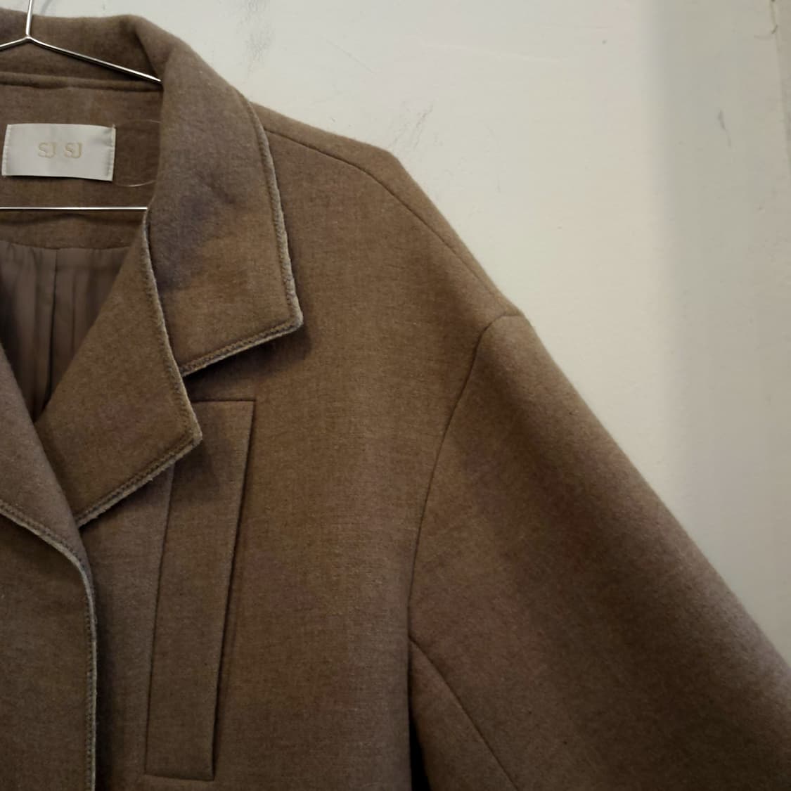 SJSJ 베이지 울 코트 상품이미지1