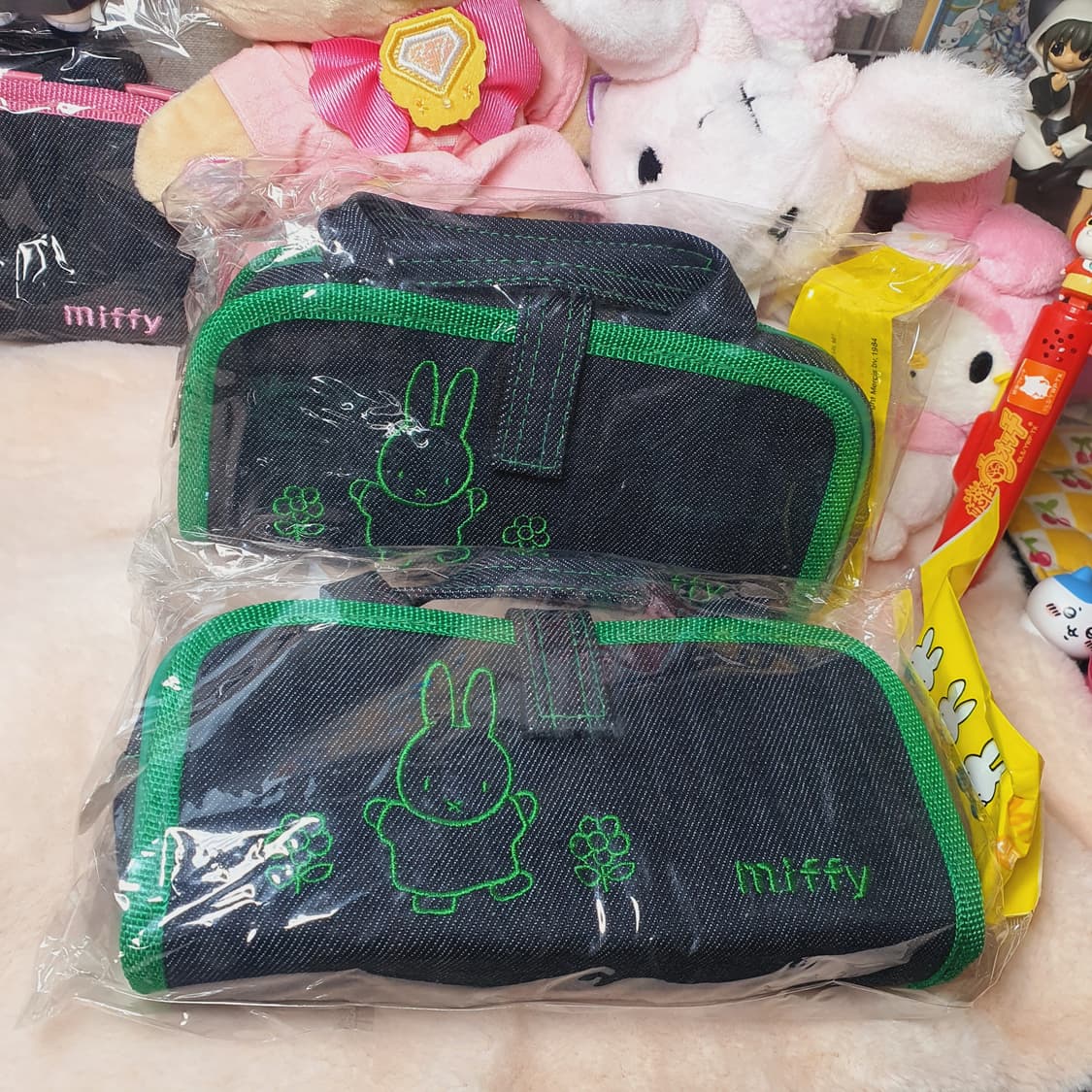 미개봉) 고전 미피 데님 필통 빈티지 토끼 우사기 캐릭터 파우치 케이스 상품이미지1