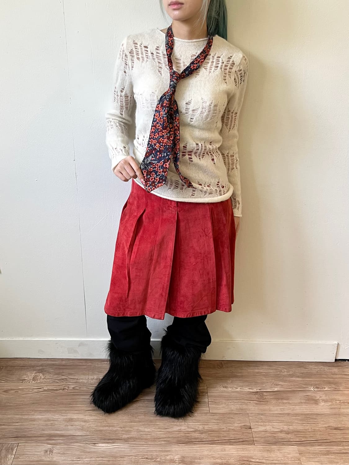 90‘s 입생로랑 플라워 타이 상품이미지8