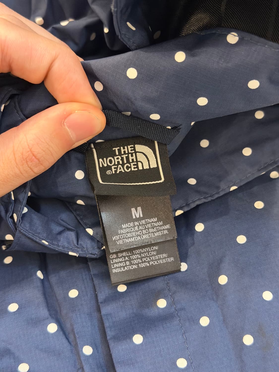 희귀) 노스페이스 땡땡이 도트 고어텍스 바람막이 네이비 상품이미지8