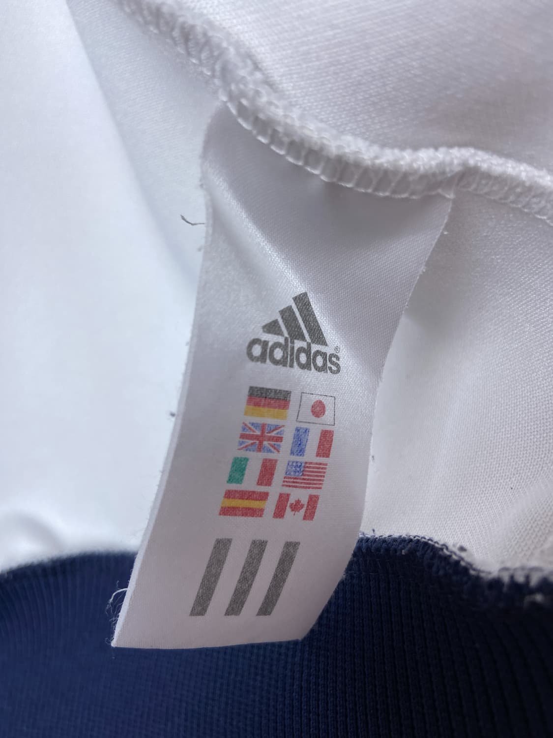 아디다스 화이트 블루 글리터삼선 져지 집업  상품이미지10