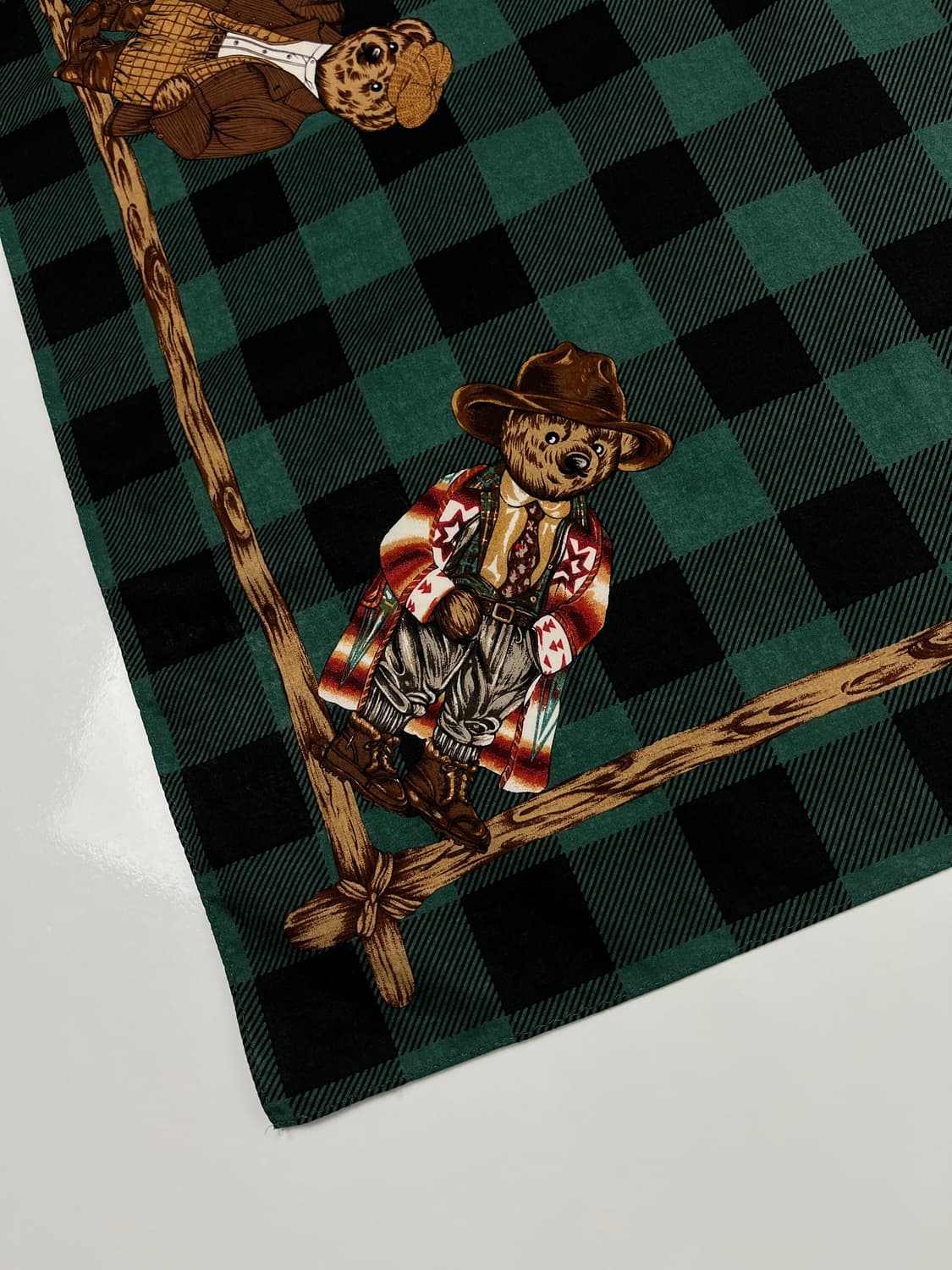 90's 폴로 랄프로렌 블랙와치 패밀리베어 스카프 상품이미지4