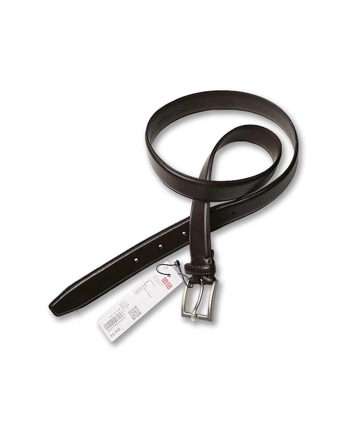 유니클로 [Uniqlo] 이탈리아 리얼 레더 다크 브라운 심플 벨트 상품이미지1