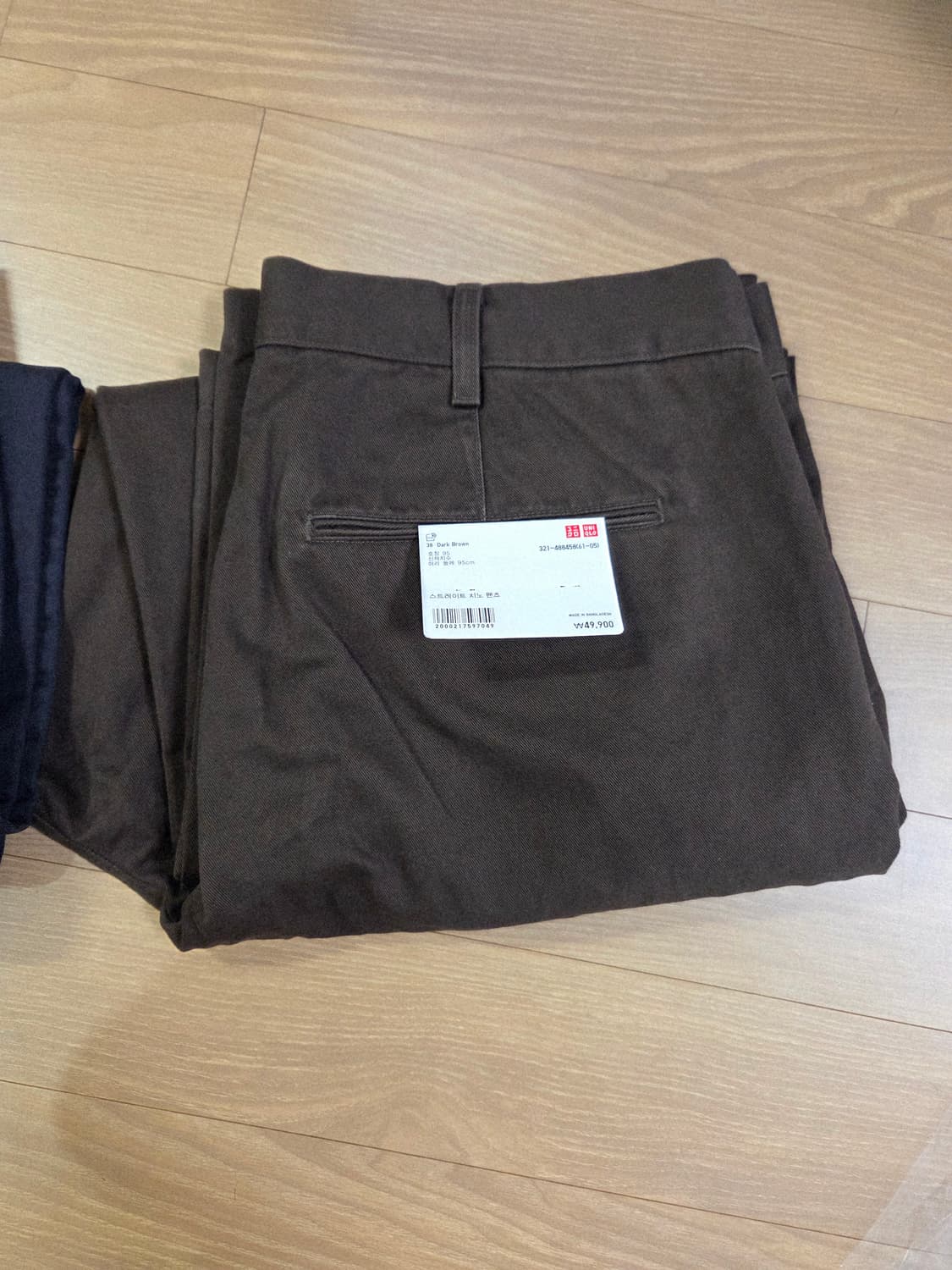 유니클로 스트레이트 치노 기장73 다크브라운 상품이미지1