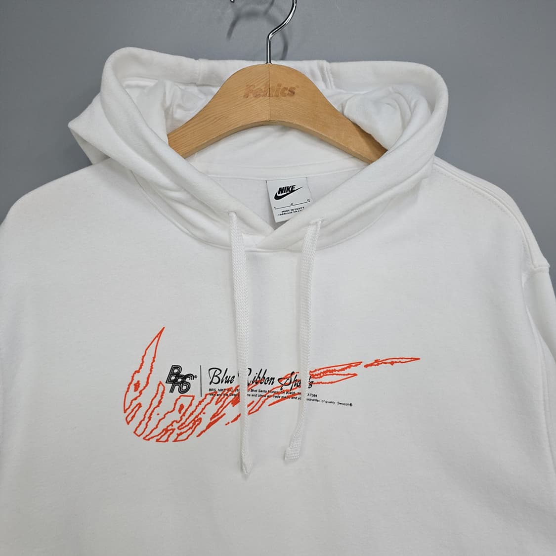 나이키(NIKE) BRS 스우시 블루리본 프린팅 후드티 화이트 L 상품이미지2