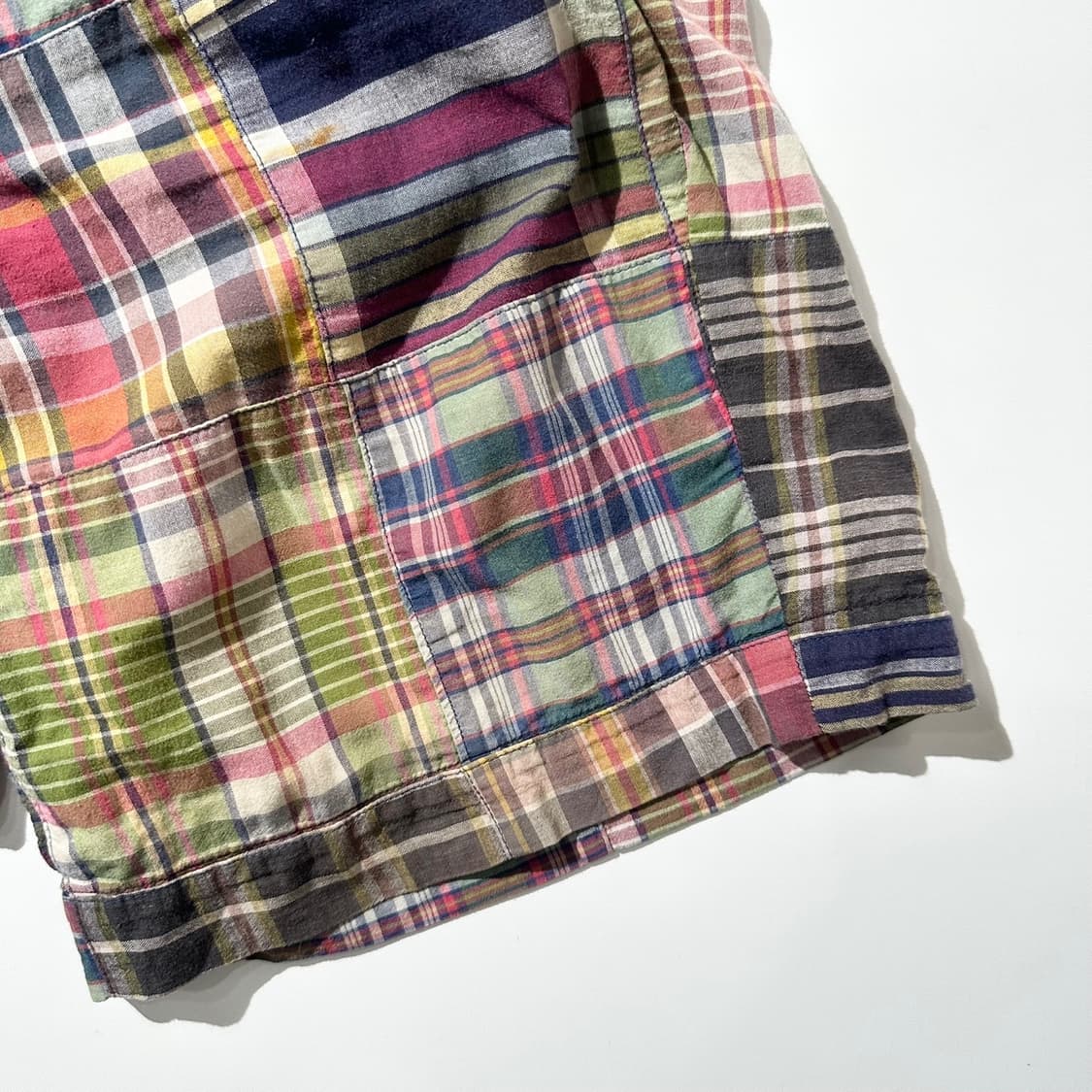 폴로 랄프로렌 마드라스 체크 패치워크 하프팬츠 반바지 상품이미지6