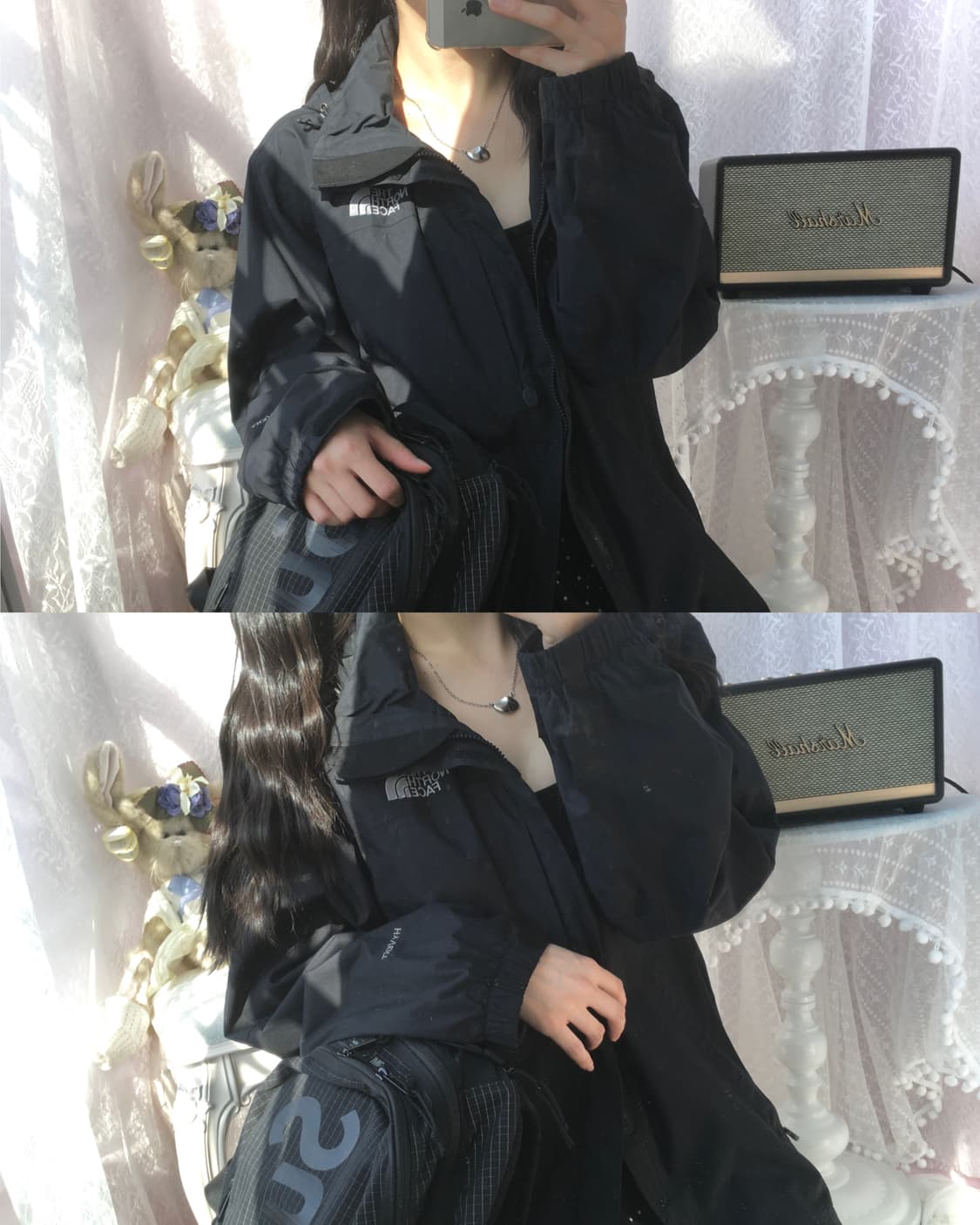 North face black hyvent windbreaker 상품이미지2