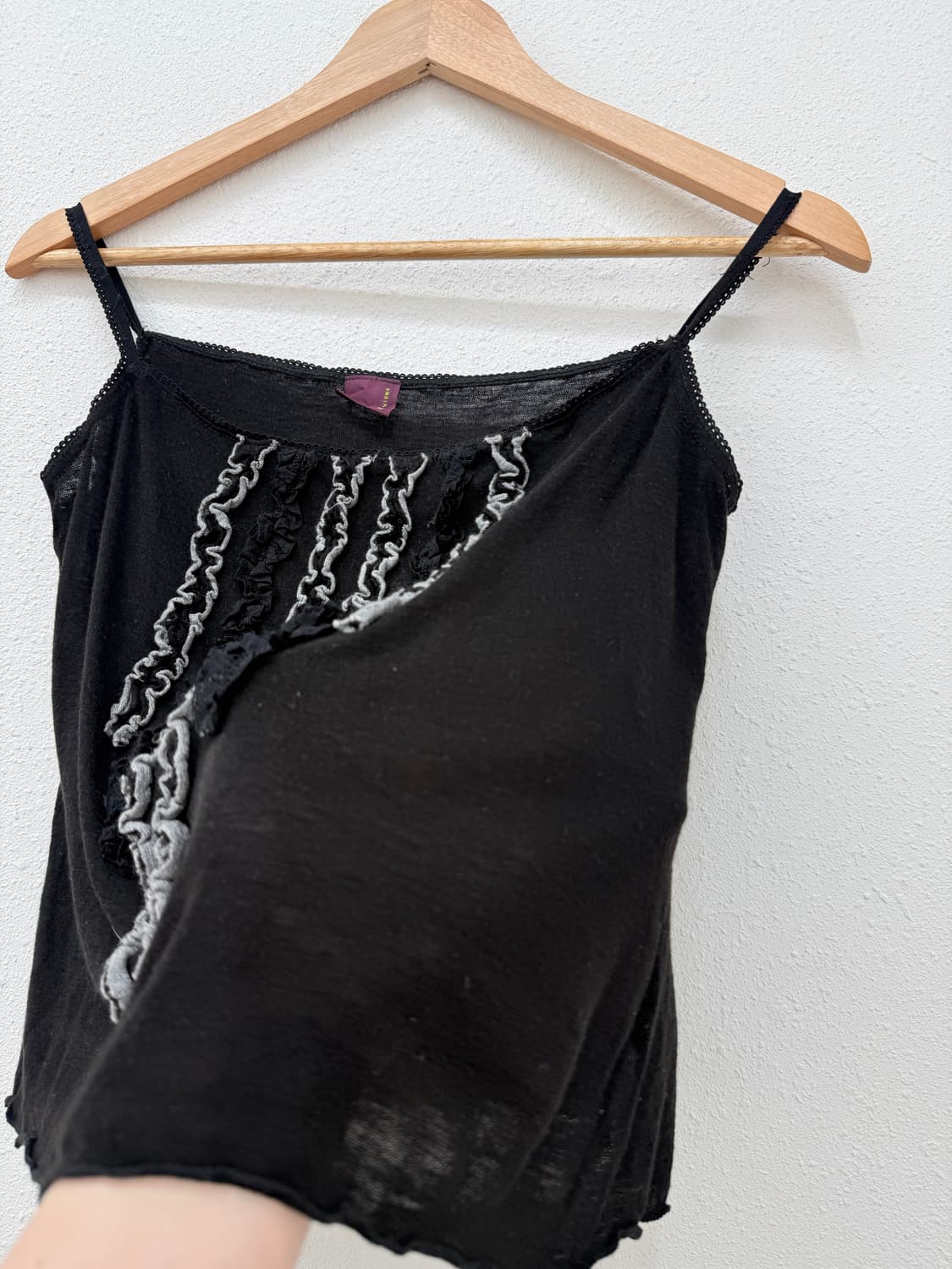 빈티지 블랙 프릴 슬리브리스 상품이미지4