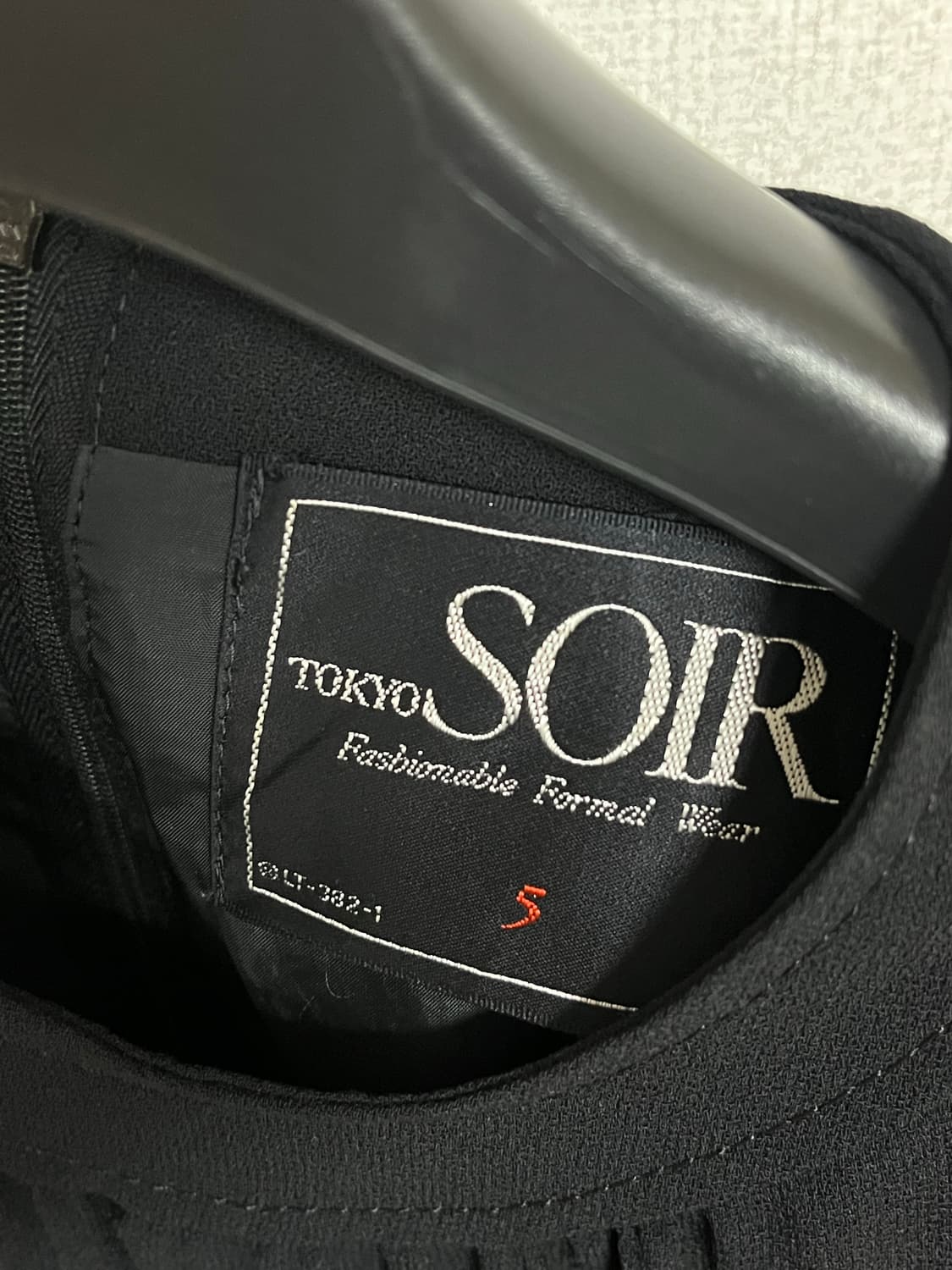 일본 브랜드 TOKYO SOIR 블랙 정장 원피스 S 상품이미지3