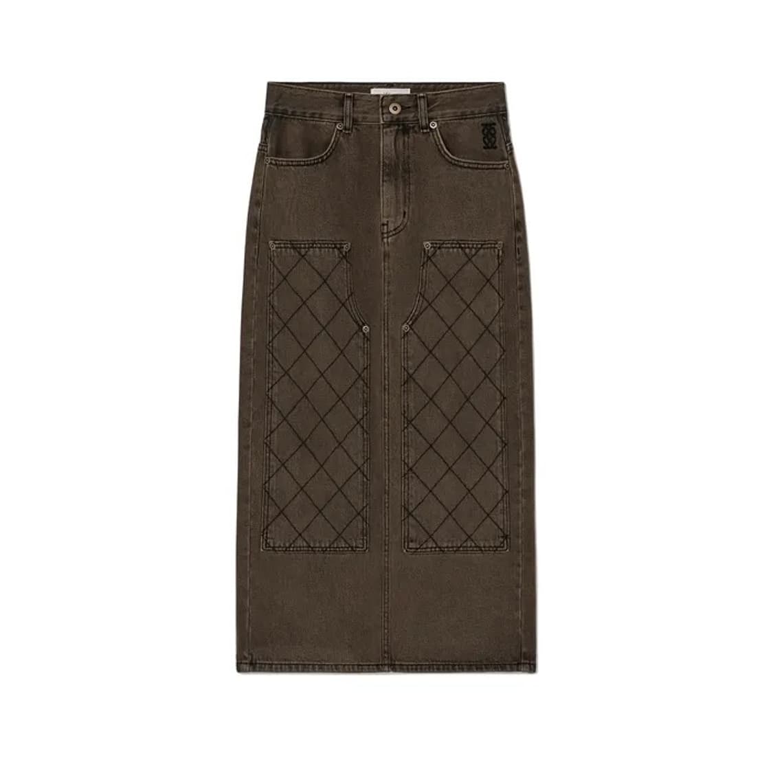 기준 스티치 데님 스커트 상품이미지4